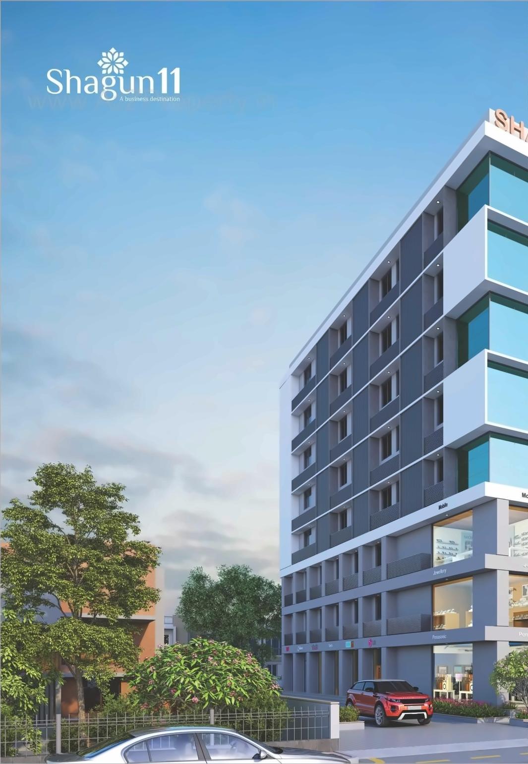 3D Elevation of real estate project Shagun located at Gandhinagar, Gandhinagar, Gujarat