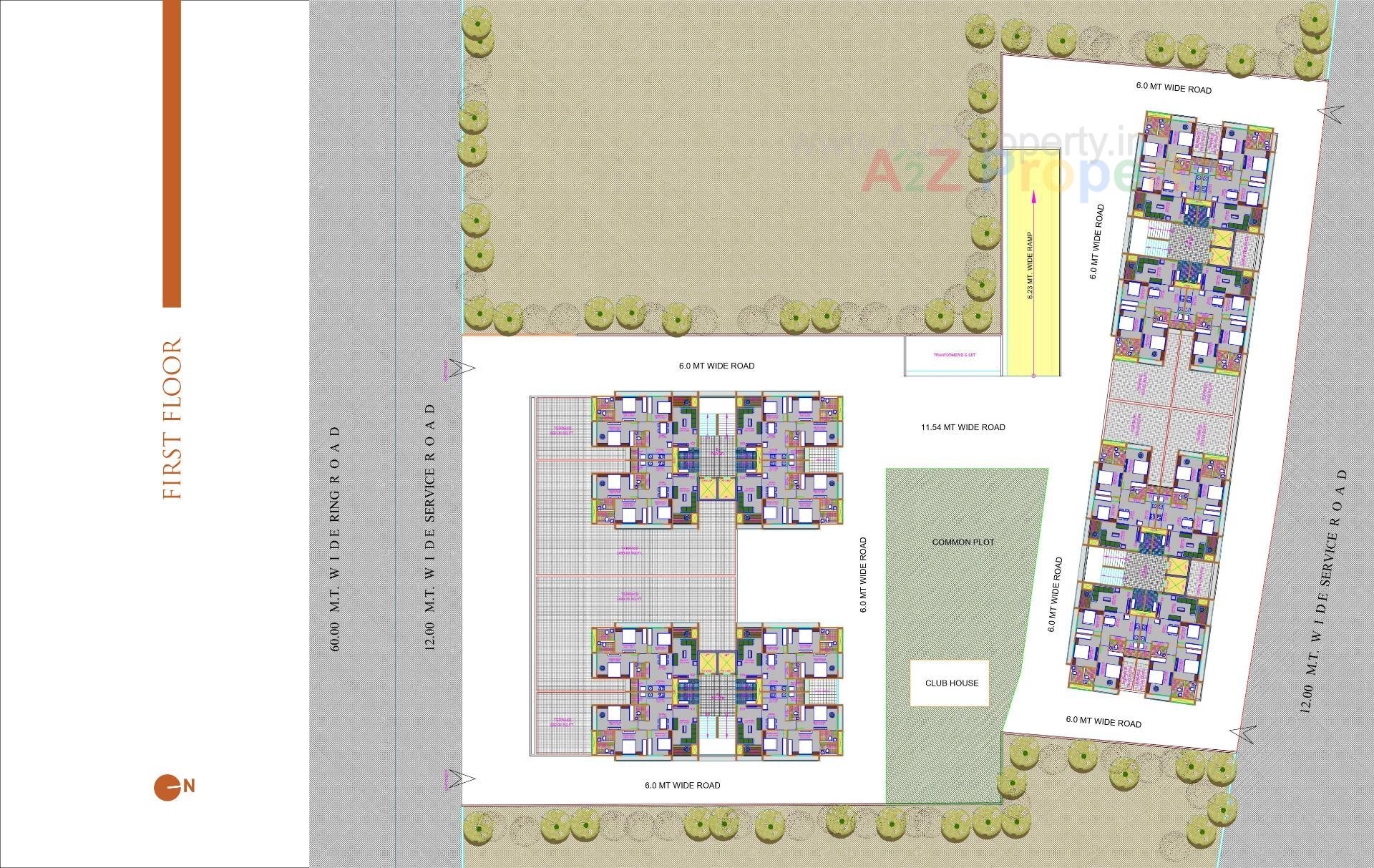 Layout of real estate project Shagun Saral 20 located at Zundal, Gandhinagar, Gujarat