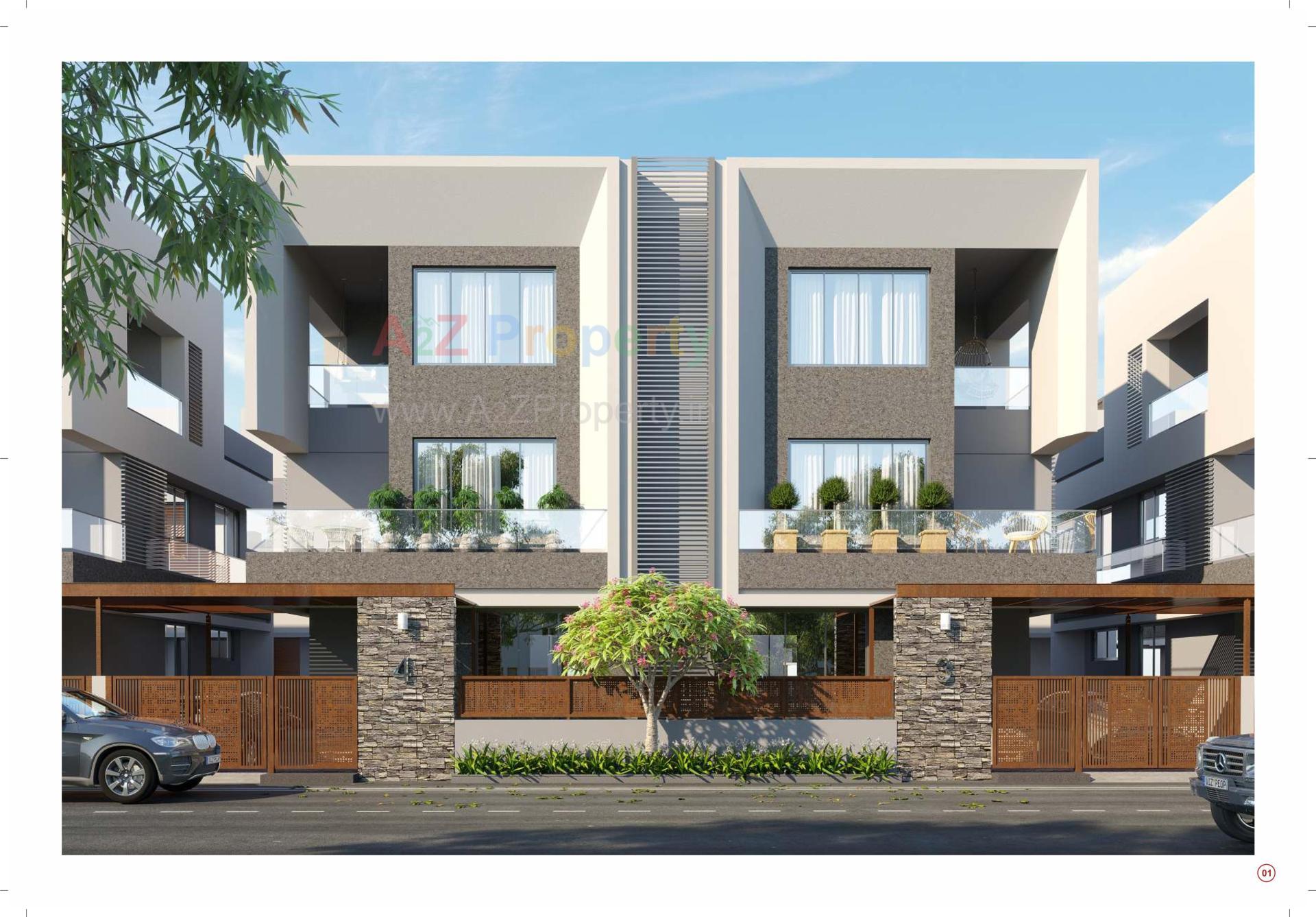 3D Elevation of real estate project Shagun   The Casa located at Raysan, Gandhinagar, Gujarat