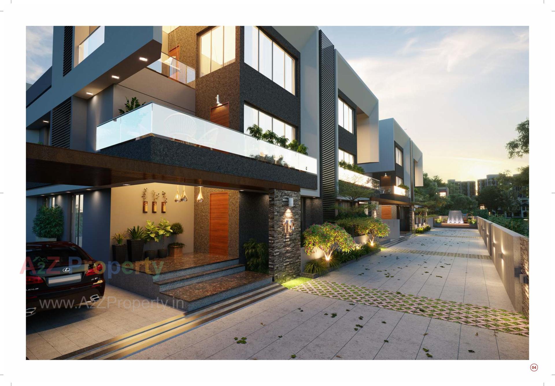 3D Elevation of real estate project Shagun   The Casa located at Raysan, Gandhinagar, Gujarat
