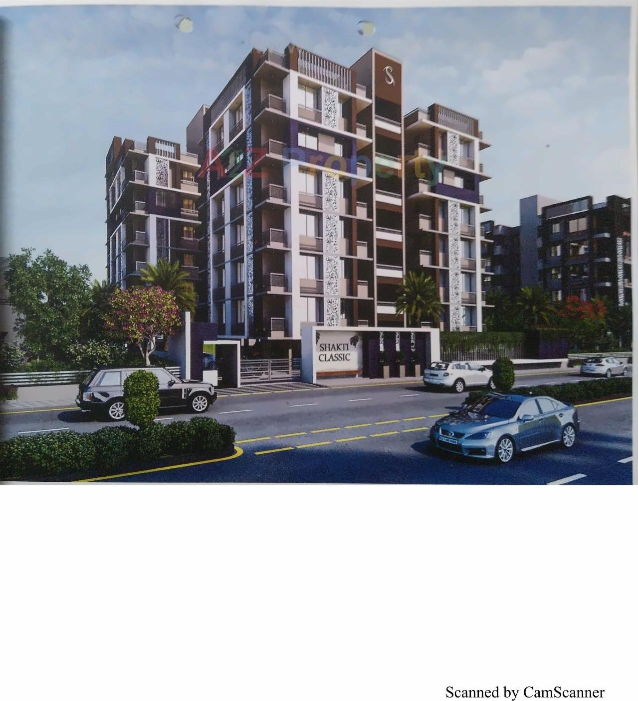 3D Elevation of real estate project Shakti Classic located at Kalol, Gandhinagar, Gujarat