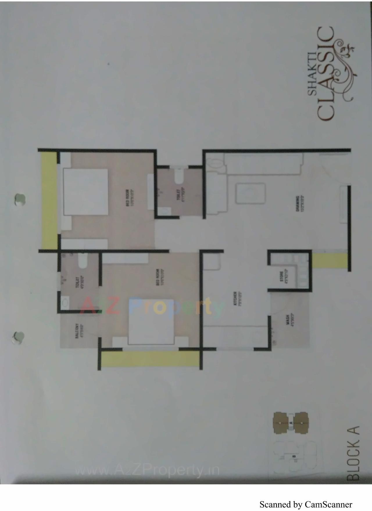 Layout of real estate project Shakti Classic located at Kalol, Gandhinagar, Gujarat