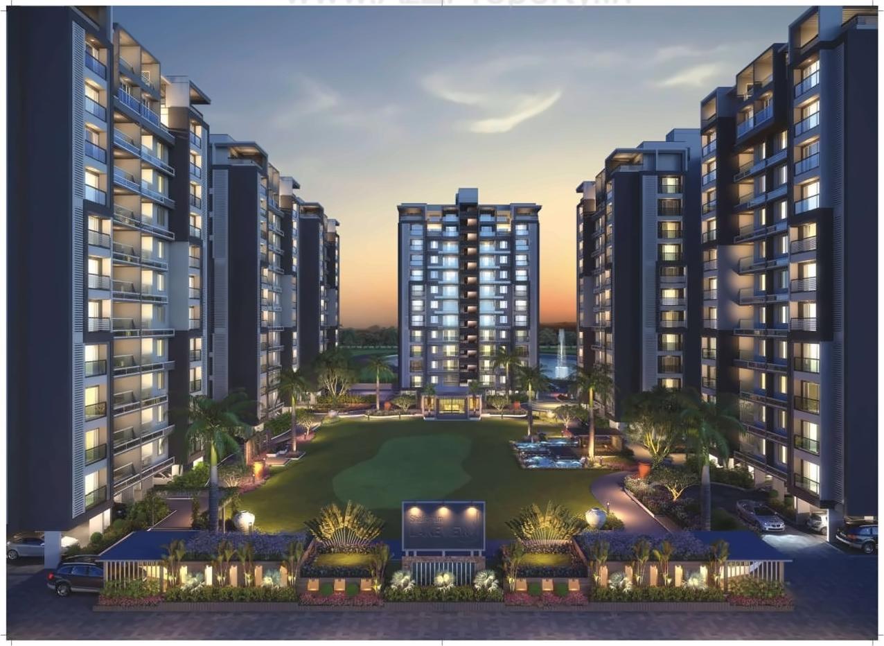 3D Elevation of real estate project Shaligram Lakeview located at Khoraj, Gandhinagar, Gujarat