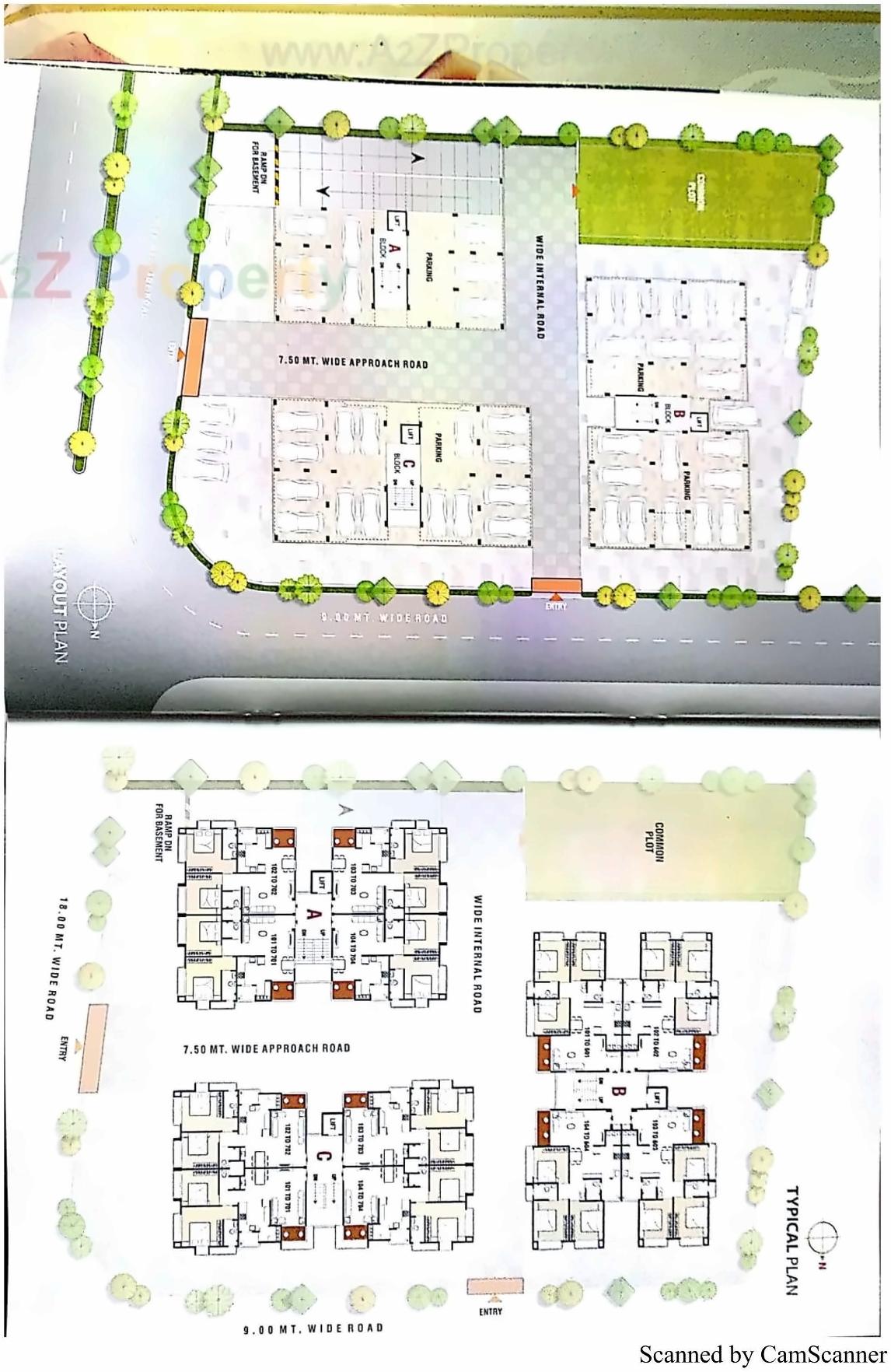 Layout of real estate project Shalin located at Vavol, Gandhinagar, Gujarat