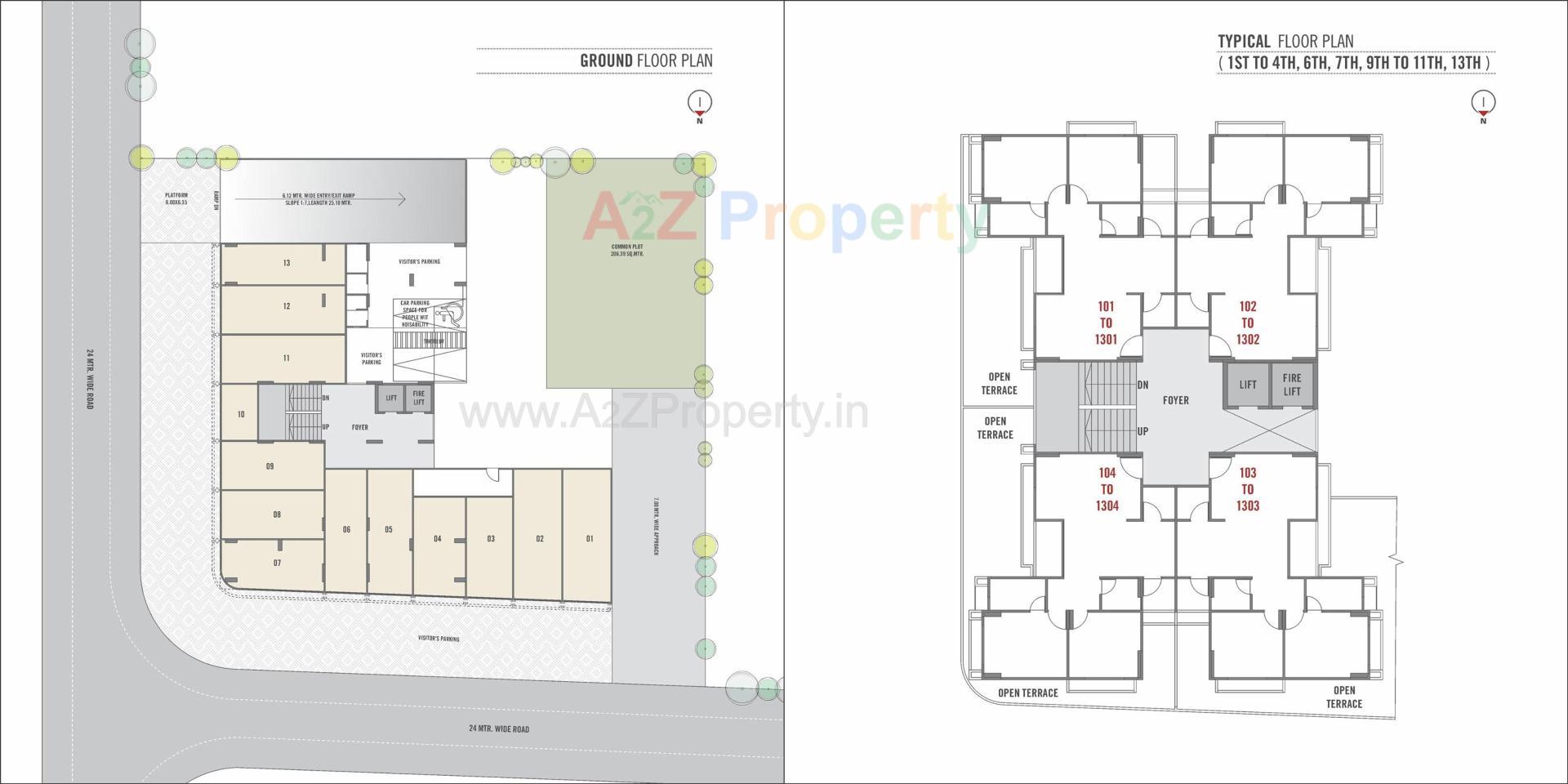 Layout of real estate project Sharadam Estella located at Adalaj, Gandhinagar, Gujarat