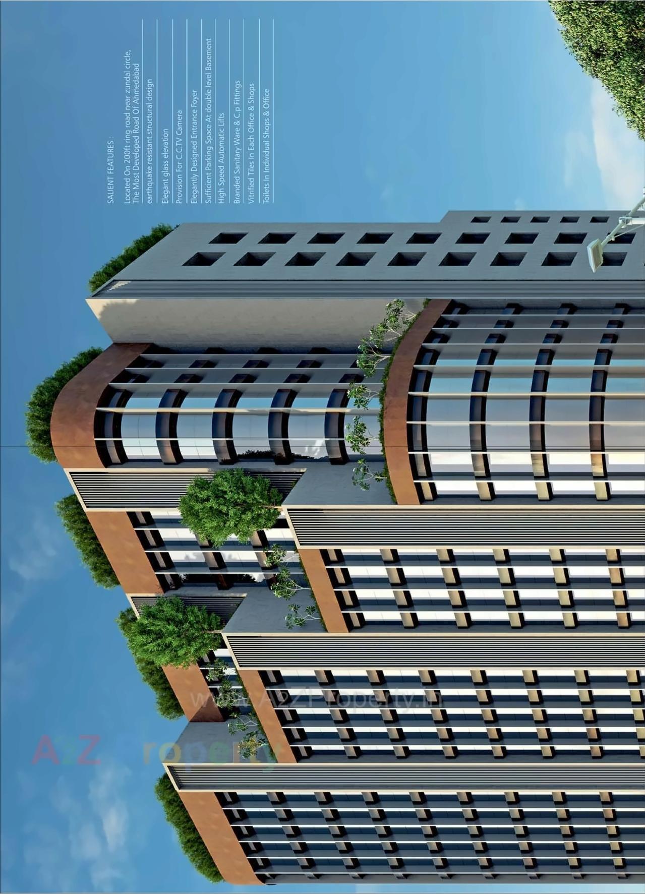 3D Elevation of real estate project Sharan Circle Hub located at Chandkheda, Gandhinagar, Gujarat