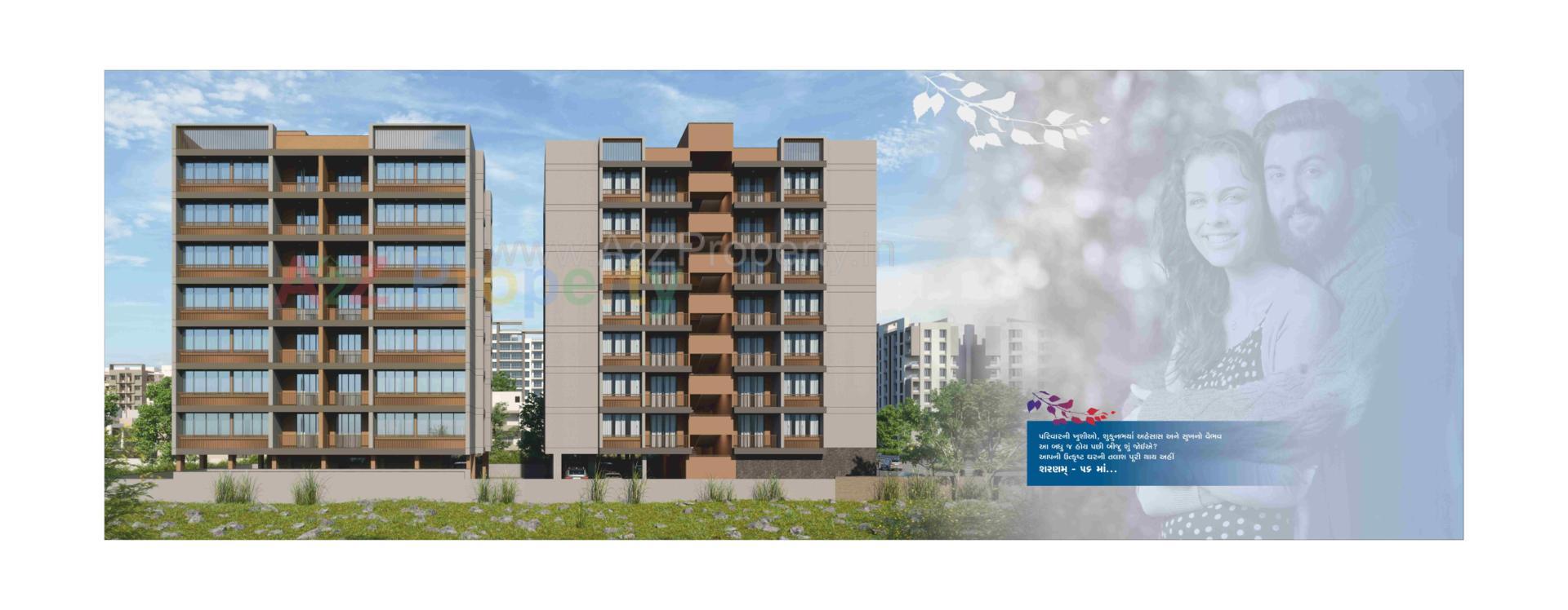 3D Elevation of real estate project Sharnam located at Gandhinagar, Gandhinagar, Gujarat