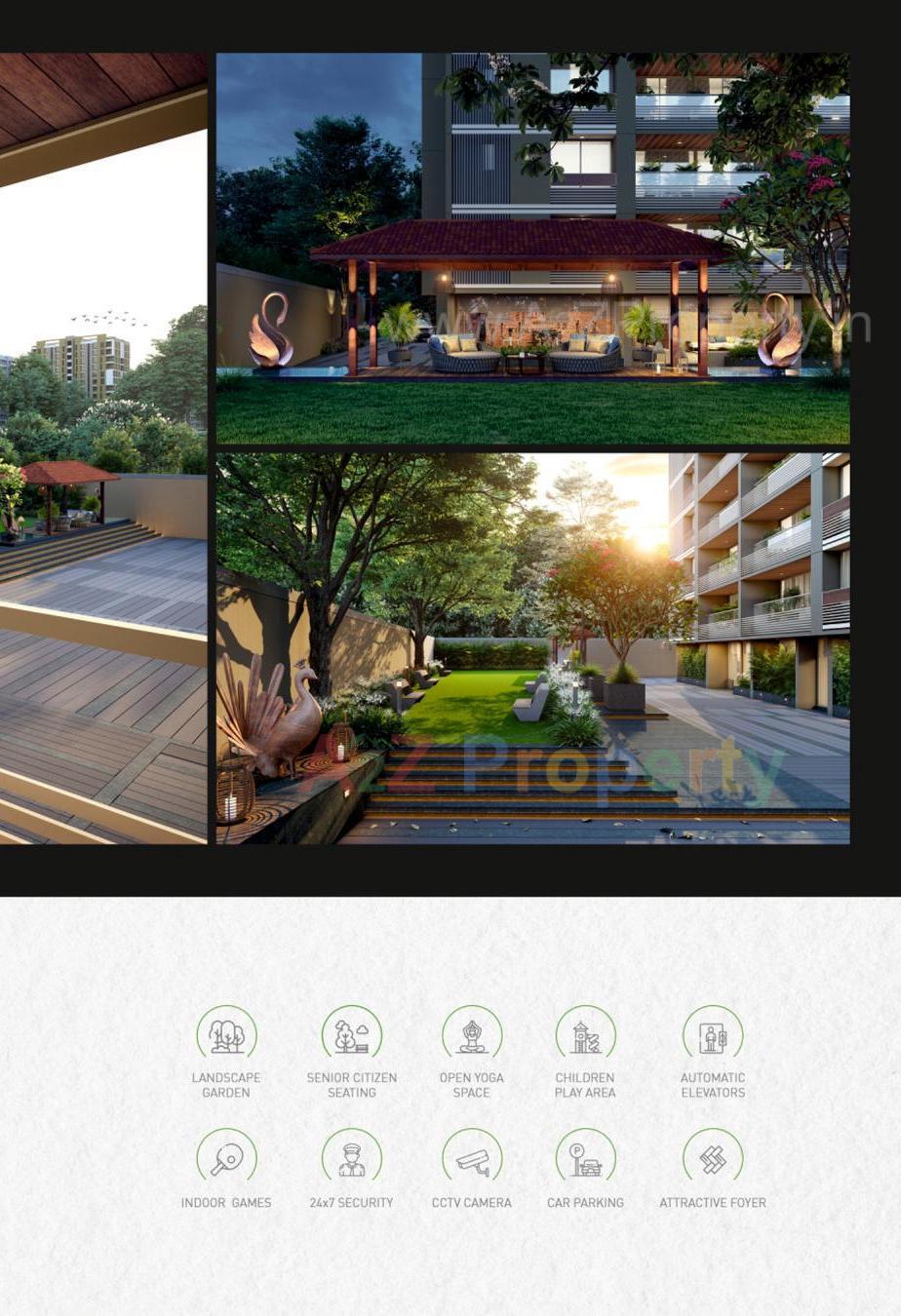 3D Elevation of real estate project Sharnam Platinum located at Koba, Gandhinagar, Gujarat