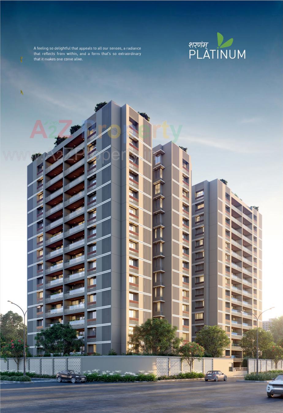 3D Elevation of real estate project Sharnam Platinum located at Koba, Gandhinagar, Gujarat