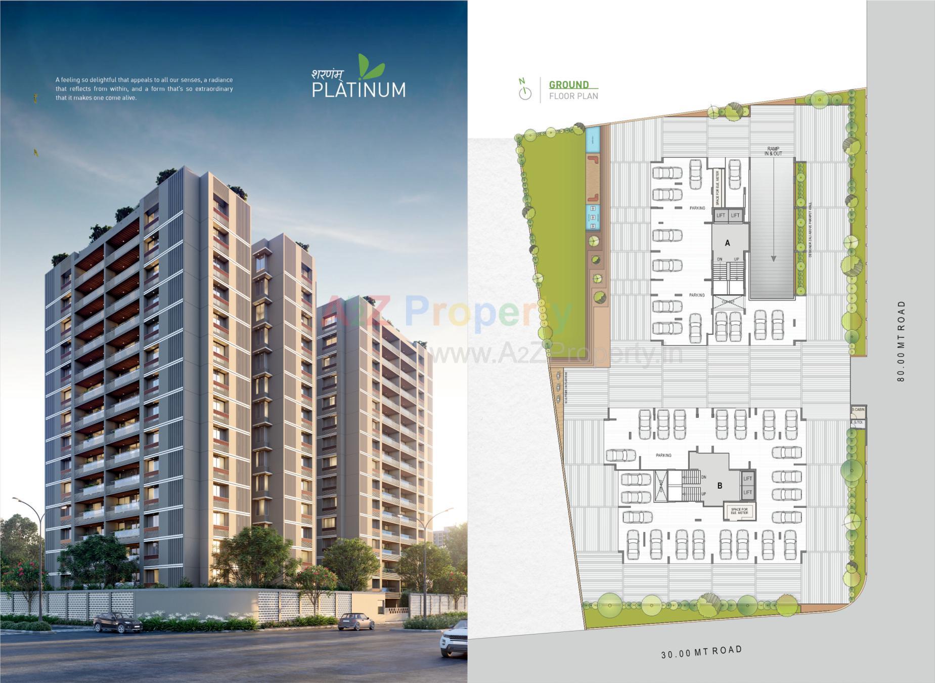 Layout of real estate project Sharnam Platinum located at Koba, Gandhinagar, Gujarat