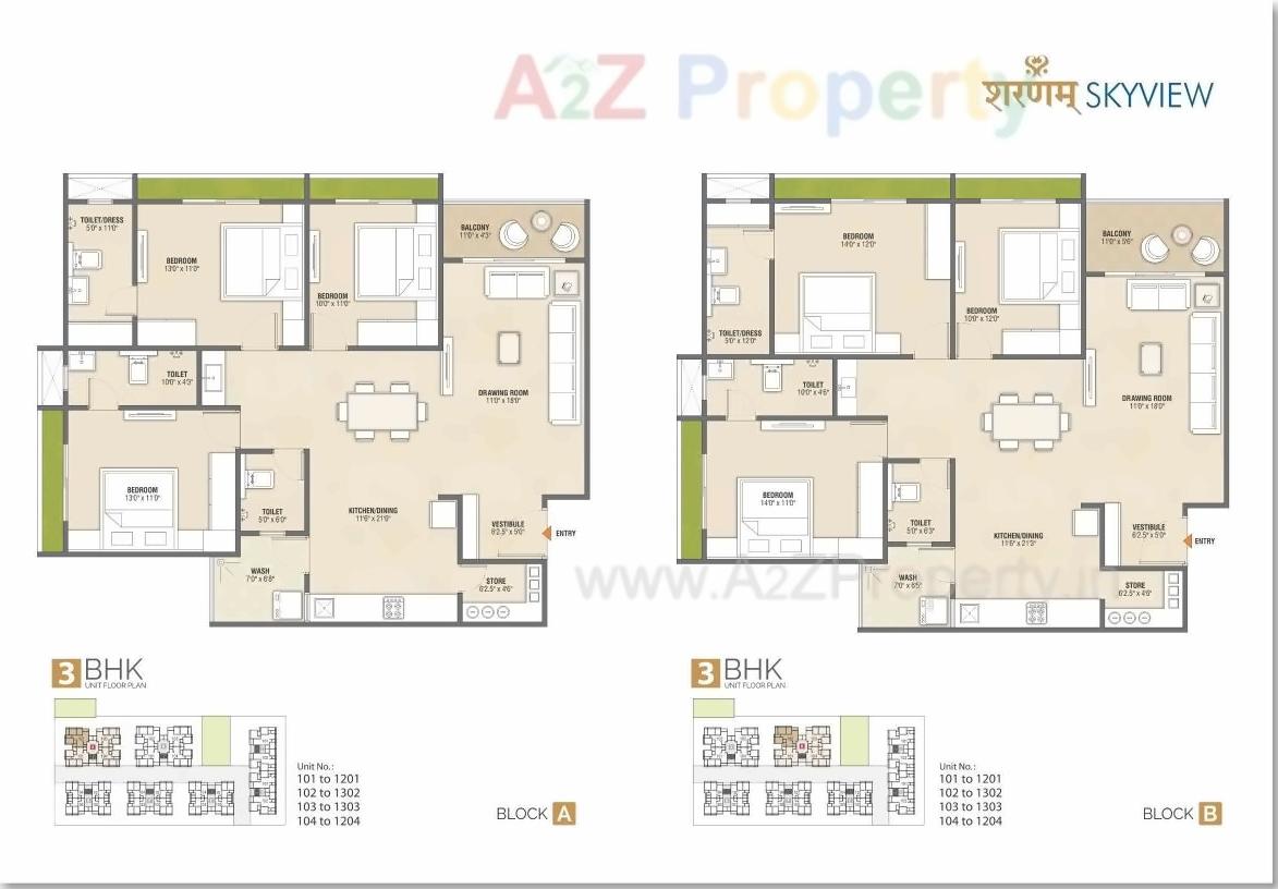 Layout of real estate project Sharnam Sky View located at Kudasan, Gandhinagar, Gujarat