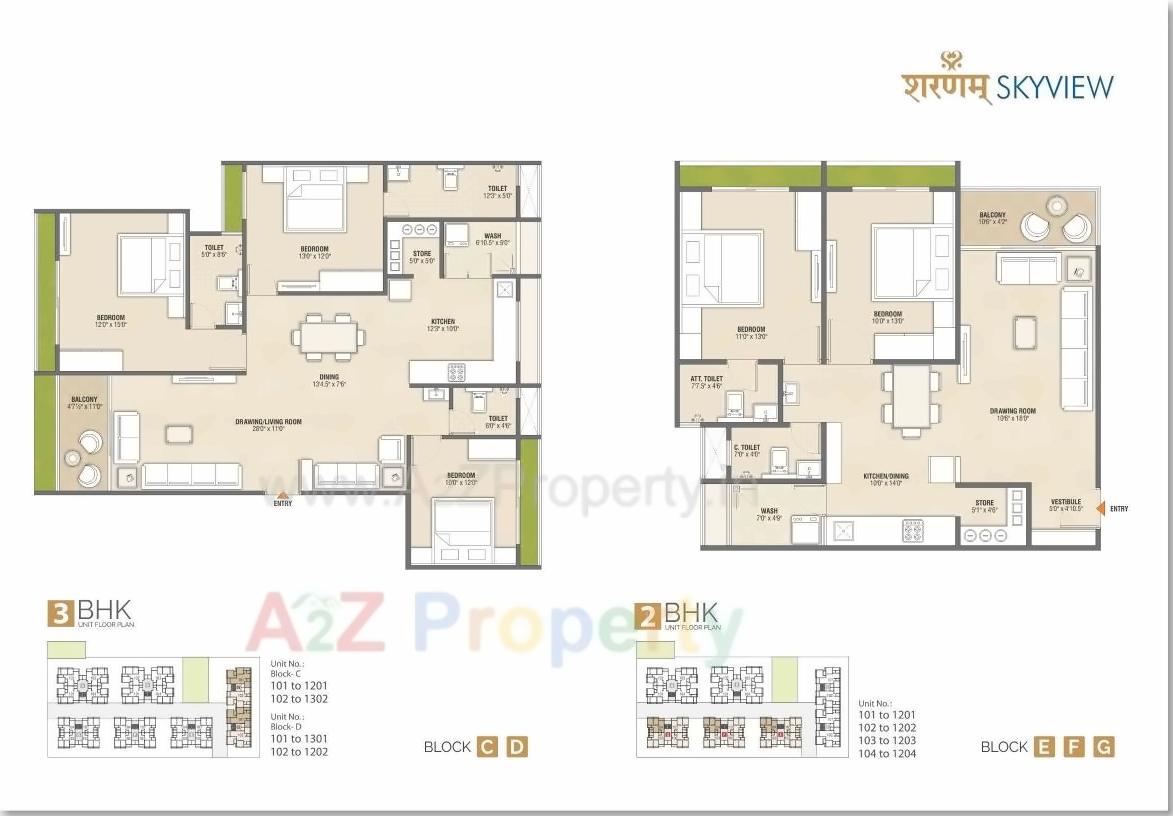 Layout of real estate project Sharnam Sky View located at Kudasan, Gandhinagar, Gujarat