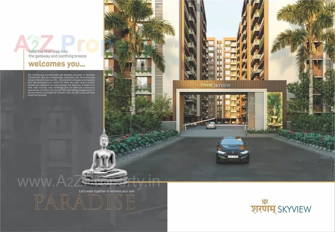3D Elevation of real estate project Sharnam Sky View located at Kudasan, Gandhinagar, Gujarat