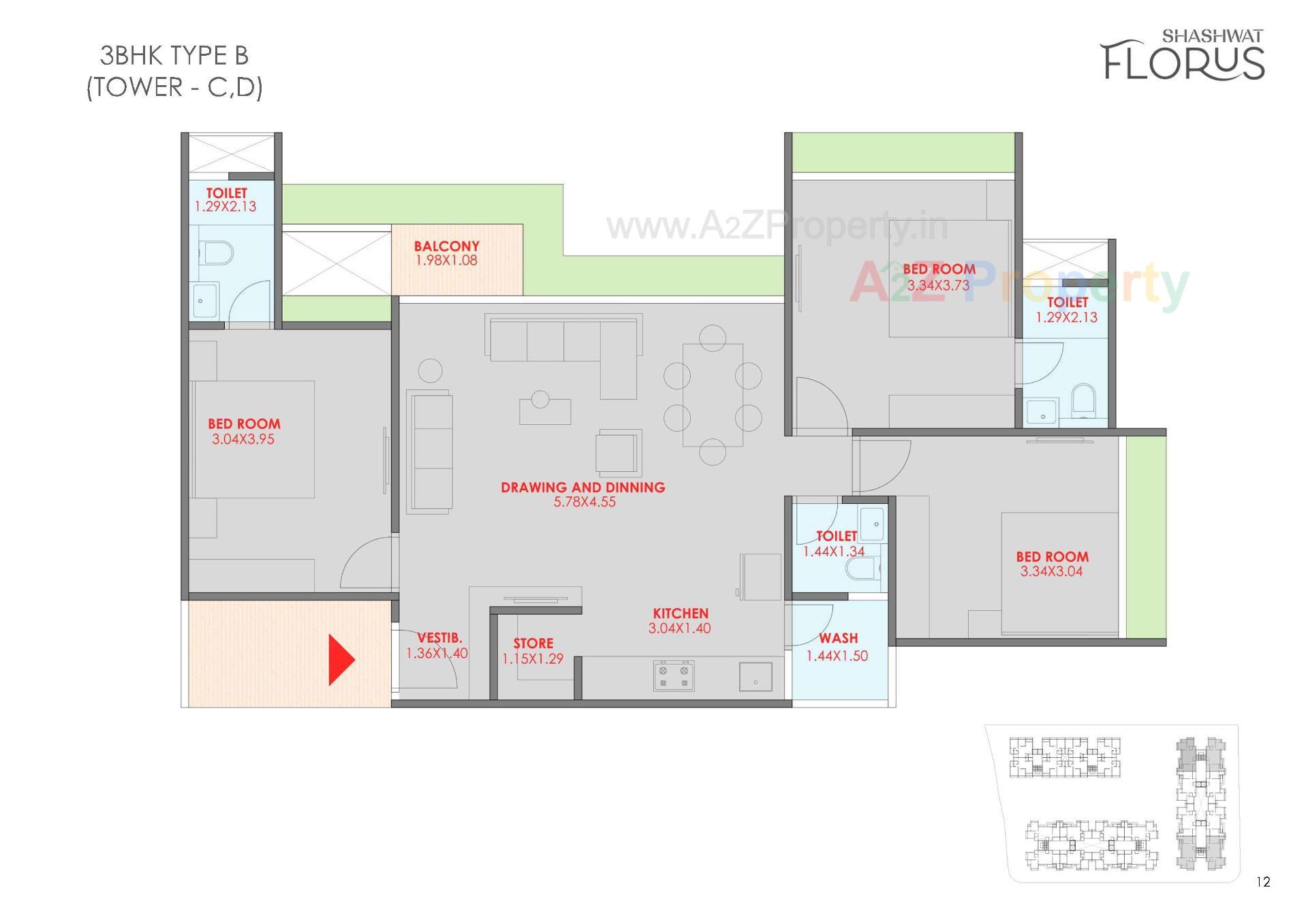 Layout of real estate project Shashwat Florus located at Kudasan, Gandhinagar, Gujarat