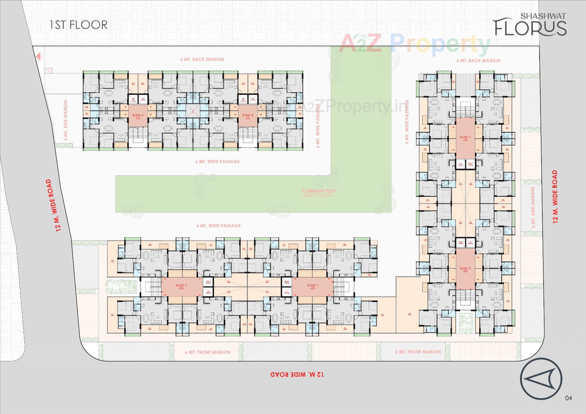 Layout of real estate project Shashwat Florus located at Kudasan, Gandhinagar, Gujarat