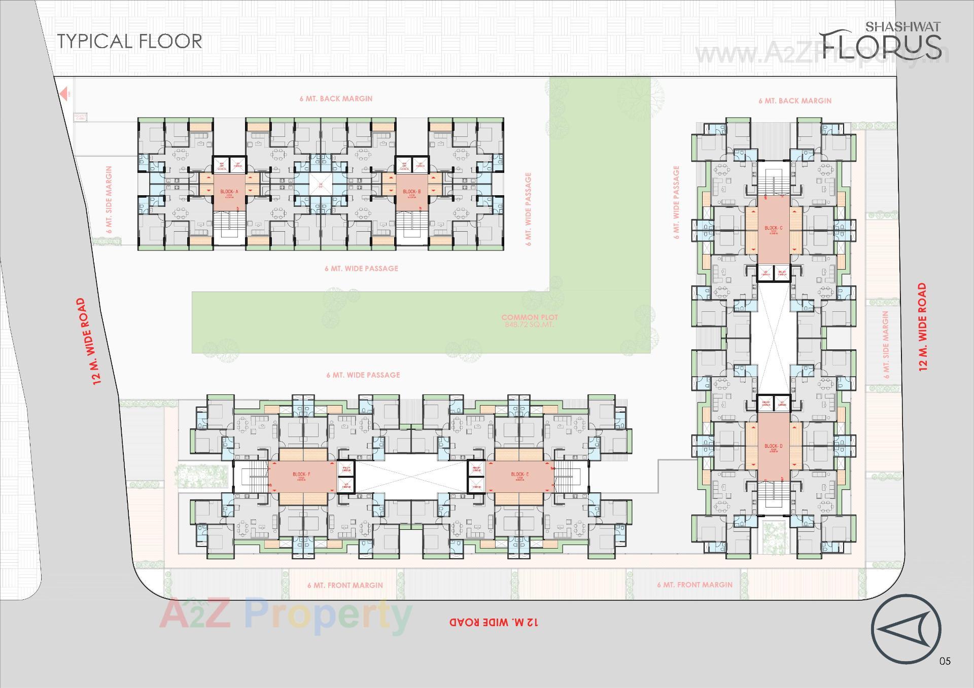 Layout of real estate project Shashwat Florus located at Kudasan, Gandhinagar, Gujarat