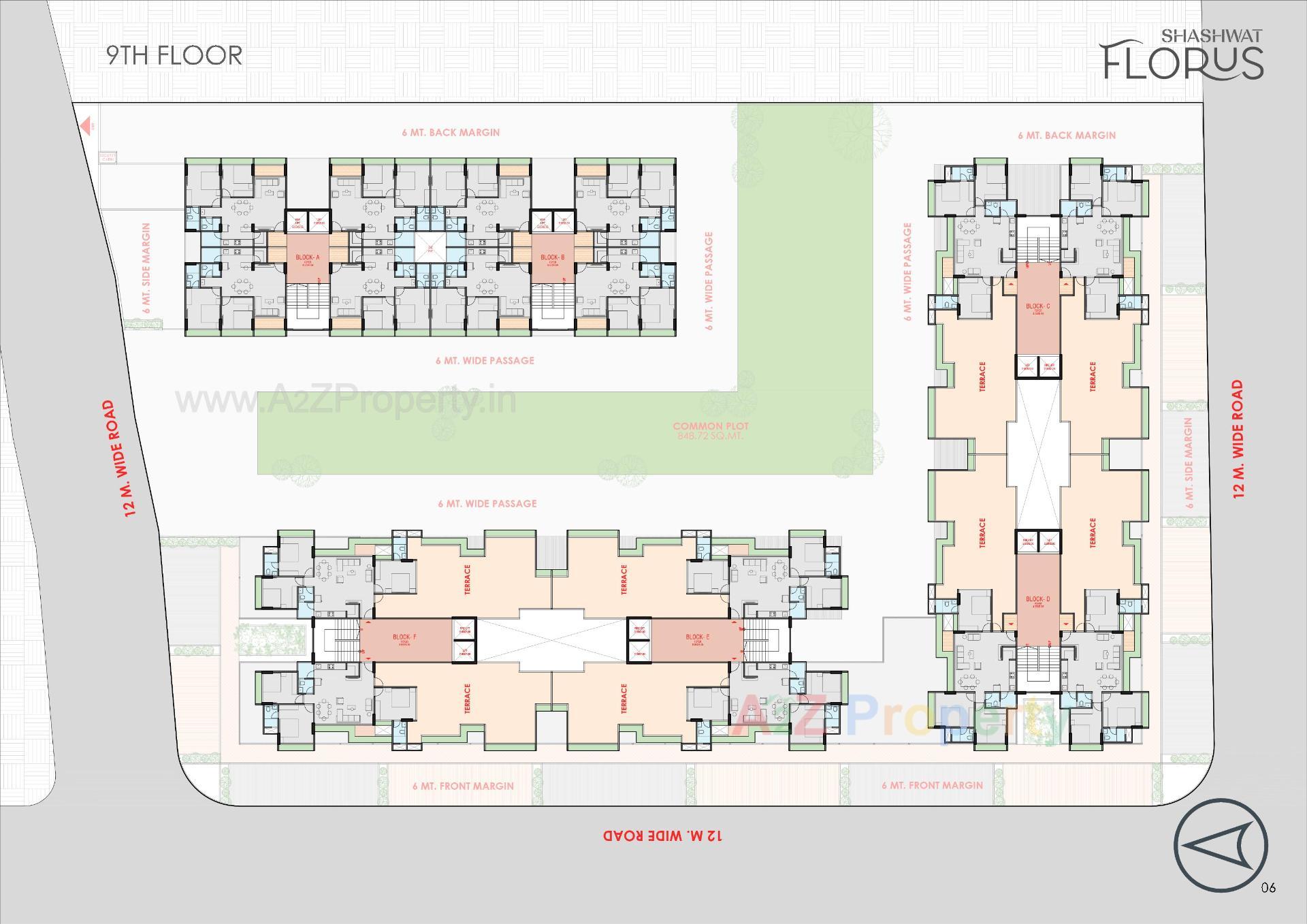 Layout of real estate project Shashwat Florus located at Kudasan, Gandhinagar, Gujarat