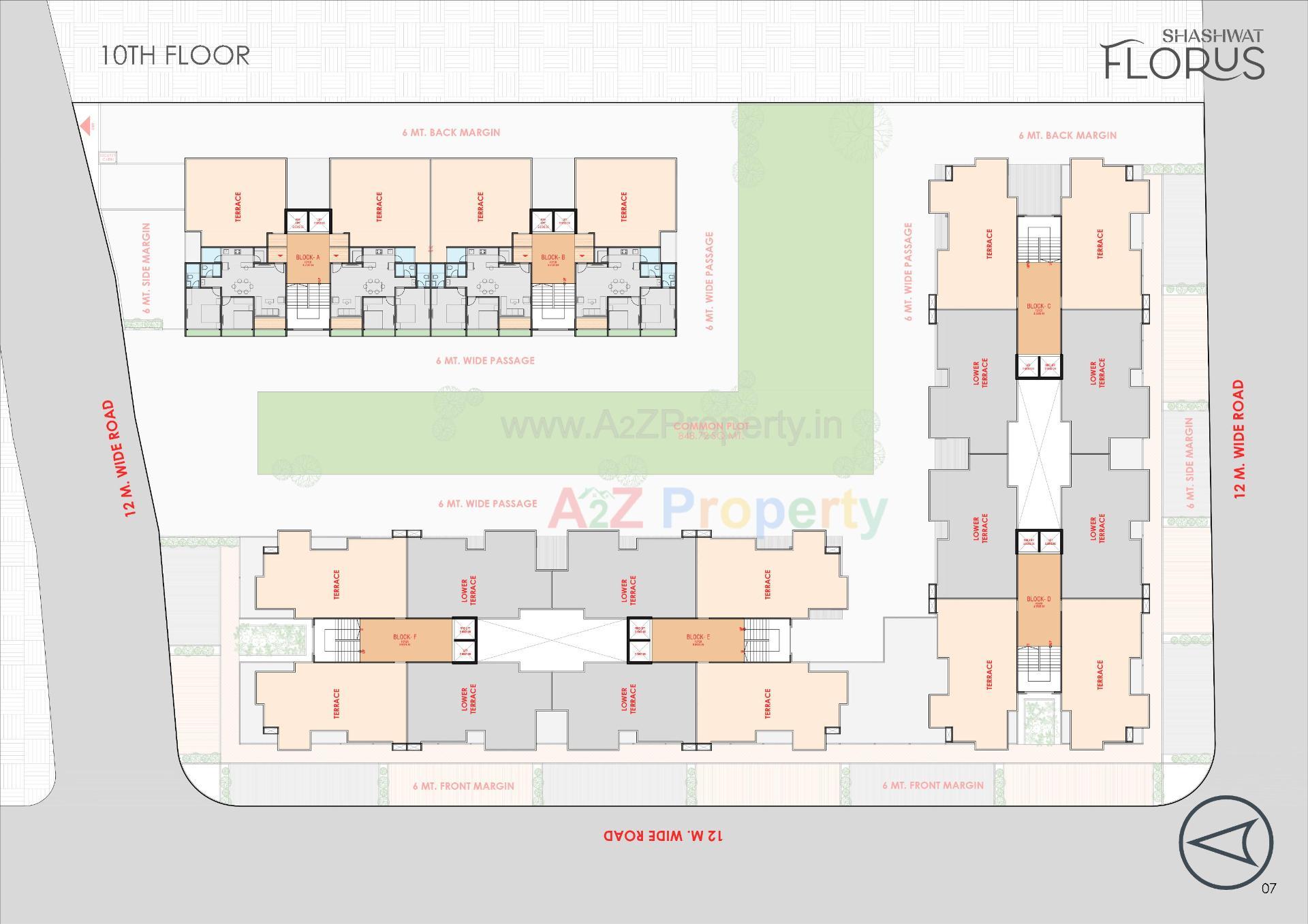 Layout of real estate project Shashwat Florus located at Kudasan, Gandhinagar, Gujarat