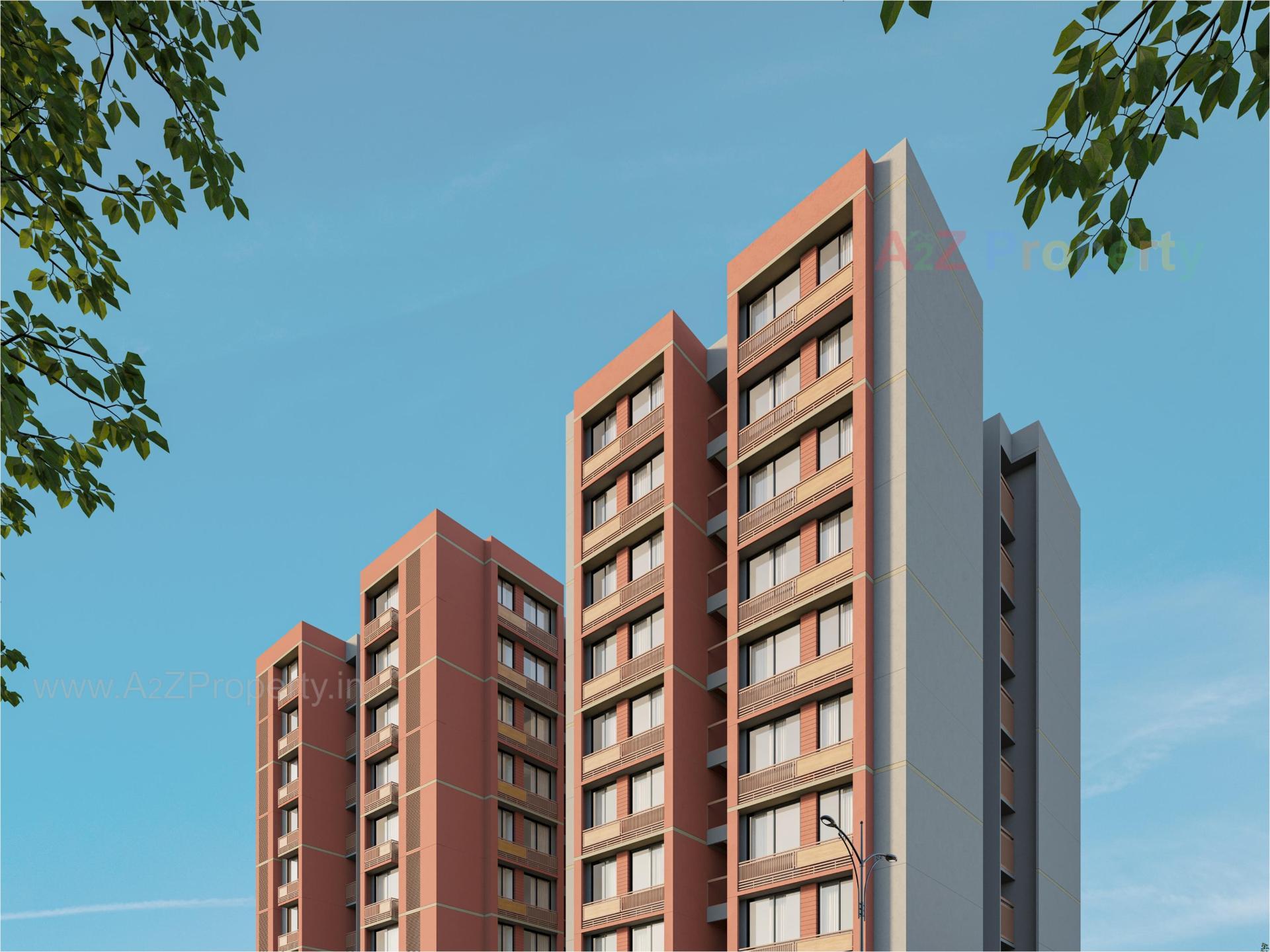 3D Elevation of real estate project Shashwat Heights located at Kalol, Gandhinagar, Gujarat