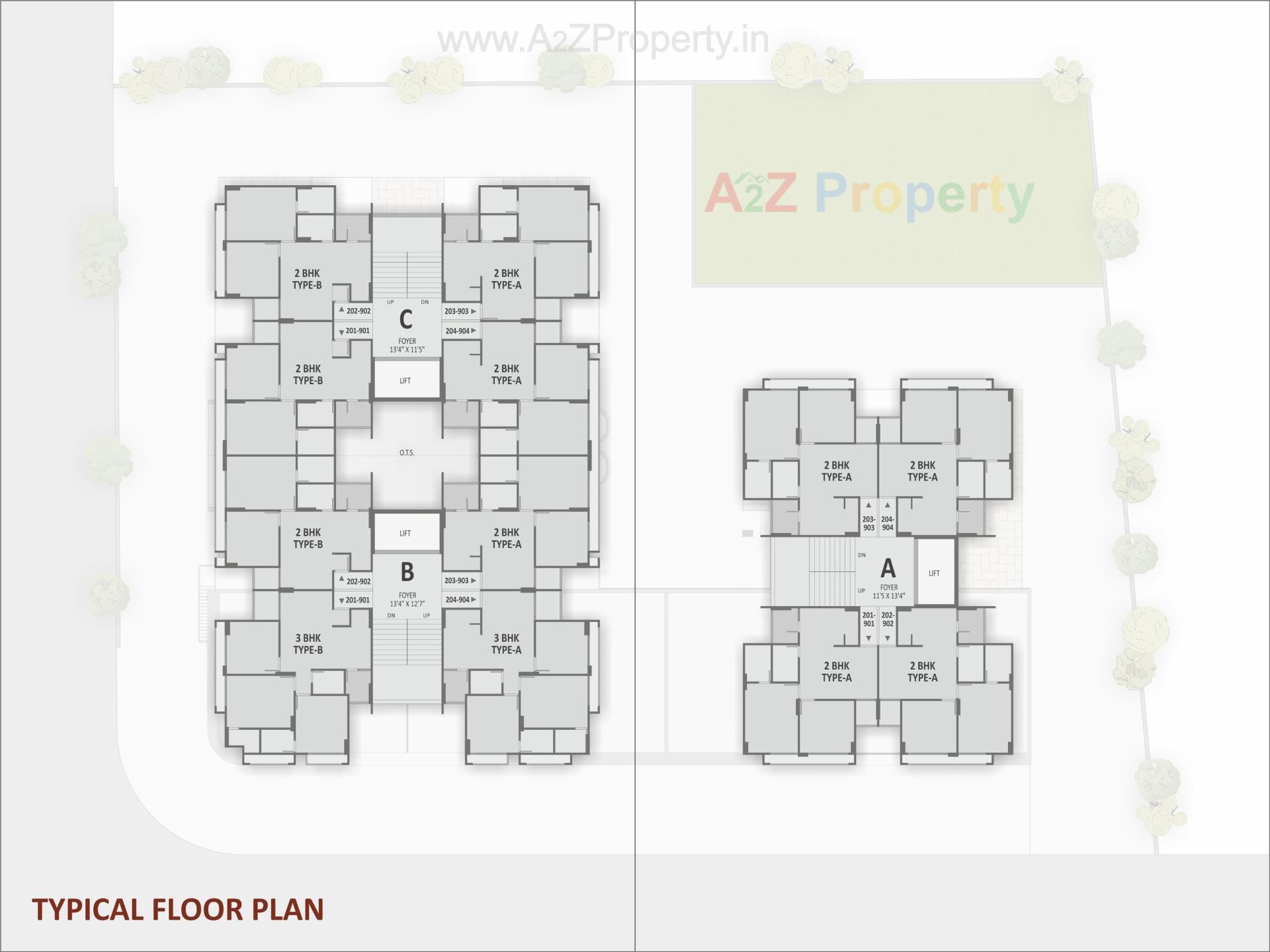 Layout of real estate project Shashwat Heights located at Kalol, Gandhinagar, Gujarat
