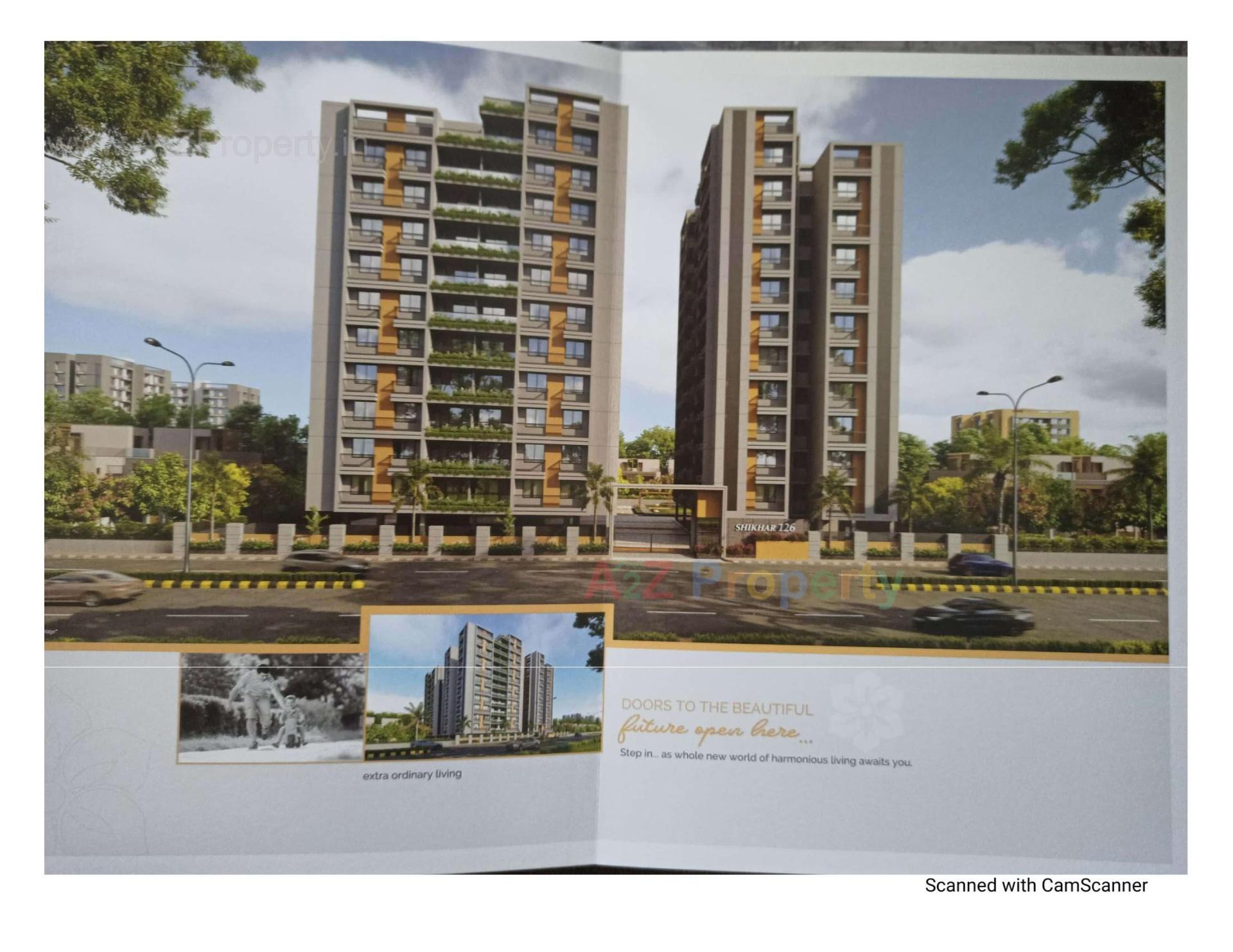 3D Elevation of real estate project Shikhar 1 located at Bhat, Gandhinagar, Gujarat