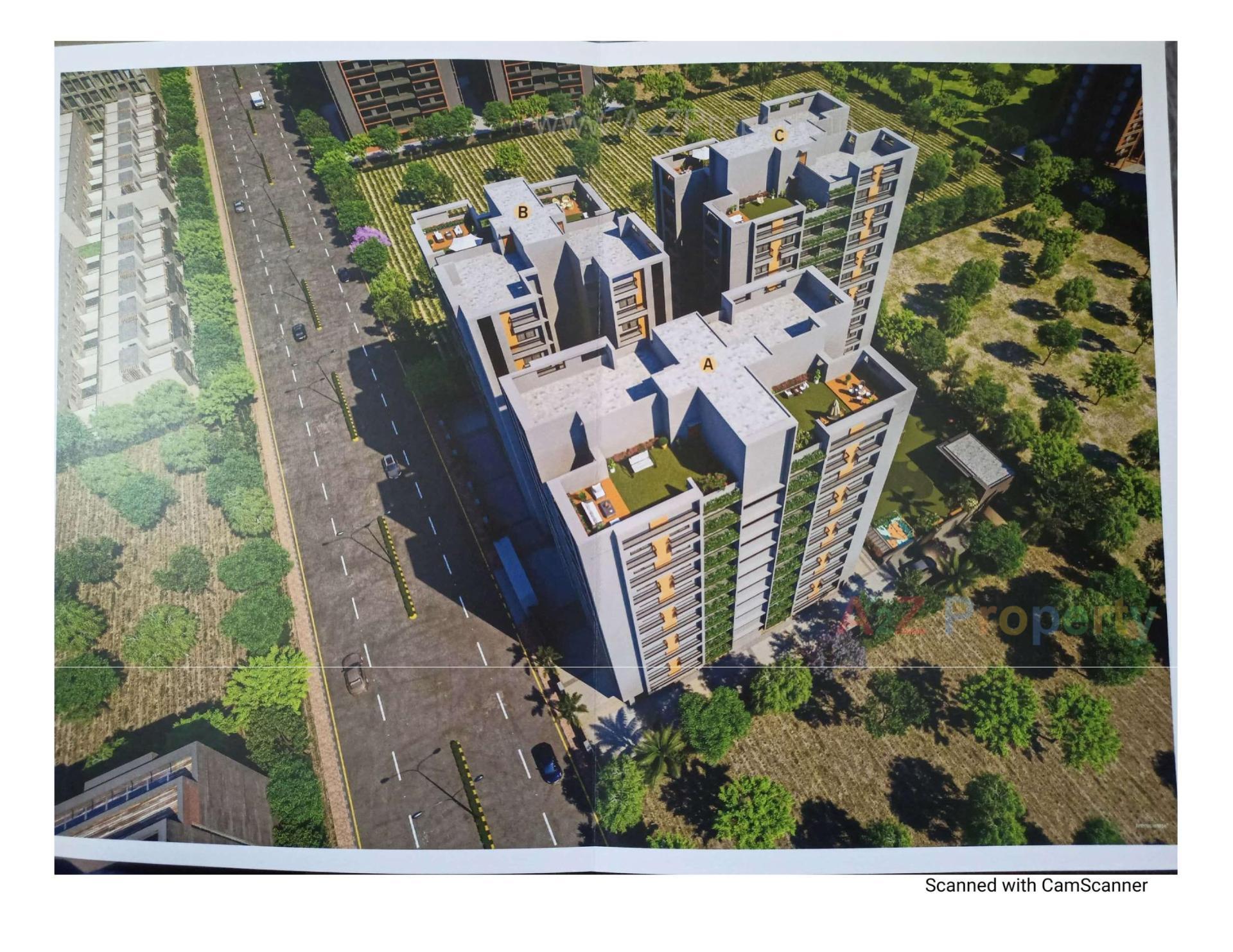 3D Elevation of real estate project Shikhar 1 located at Bhat, Gandhinagar, Gujarat