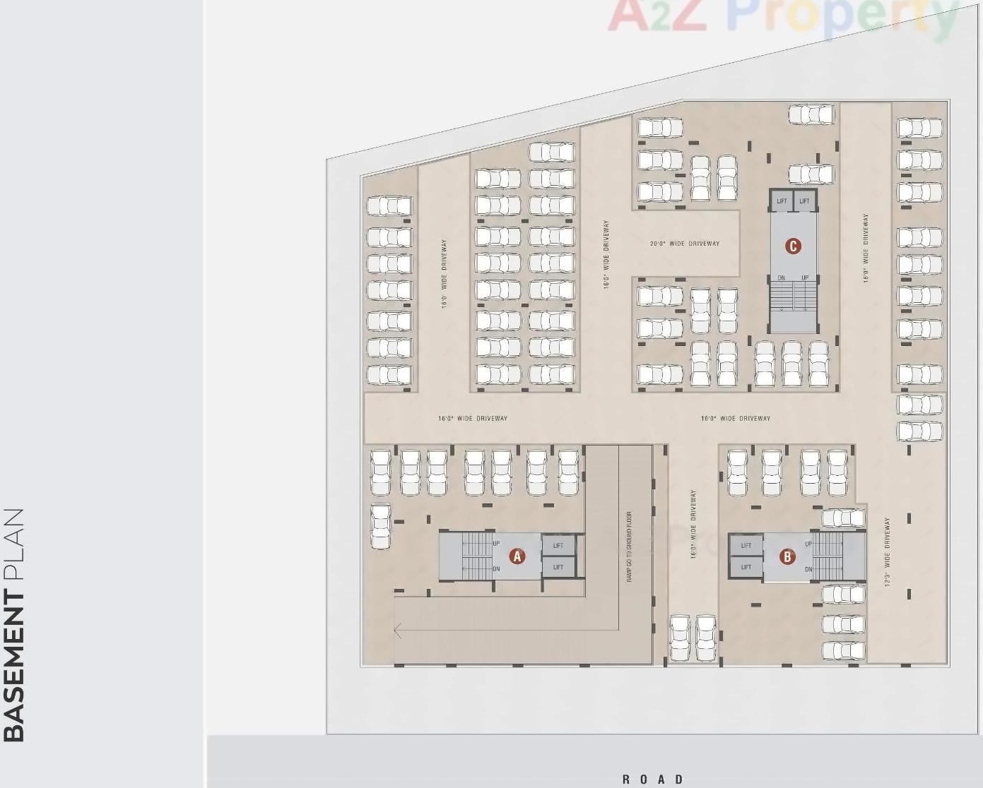 Layout of real estate project Shikhar 30 located at Koteshwar, Gandhinagar, Gujarat