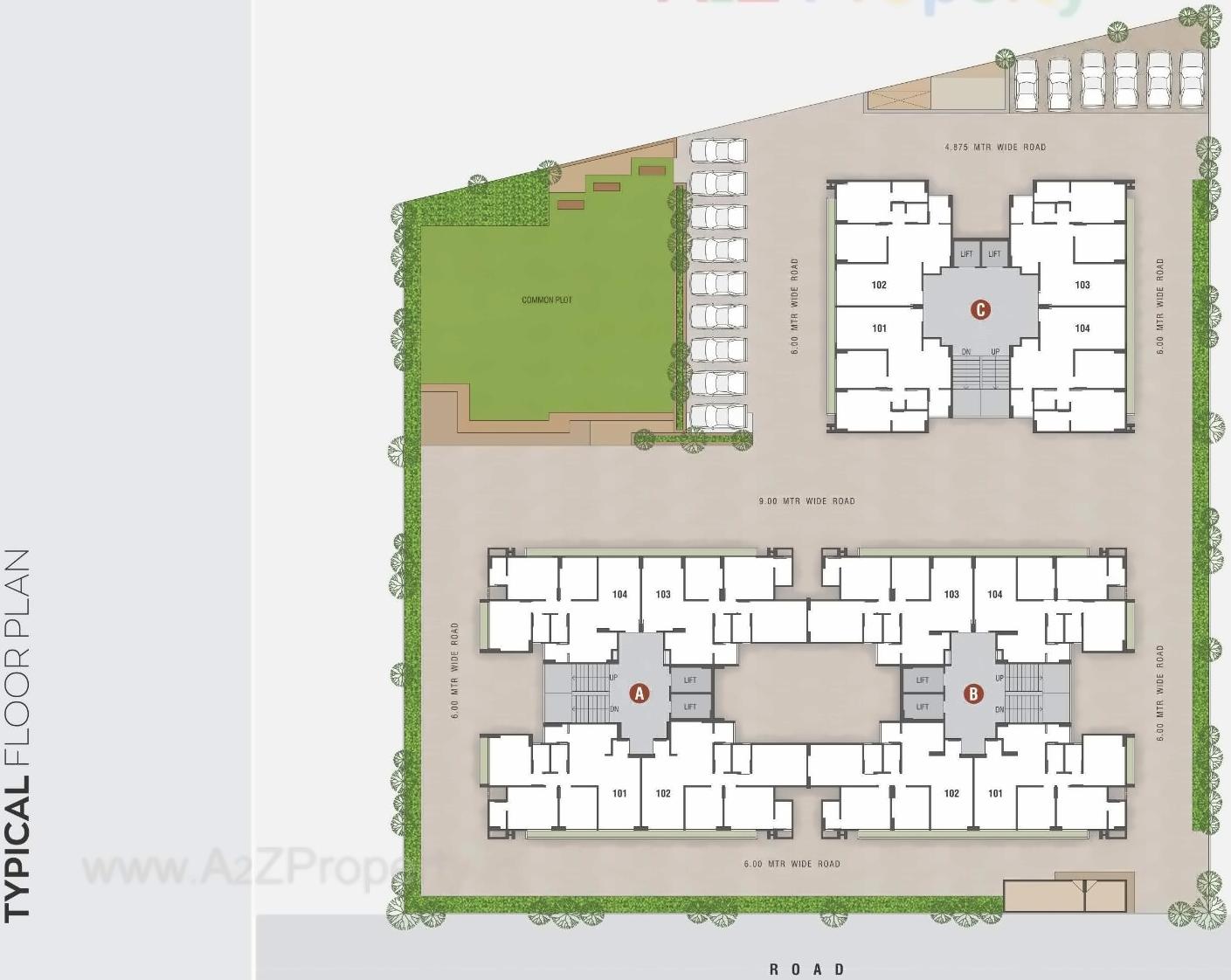 Layout of real estate project Shikhar 30 located at Koteshwar, Gandhinagar, Gujarat