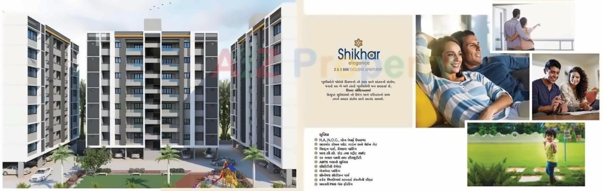 3D Elevation of real estate project Shikhar Elegance located at Chiloda, Gandhinagar, Gujarat