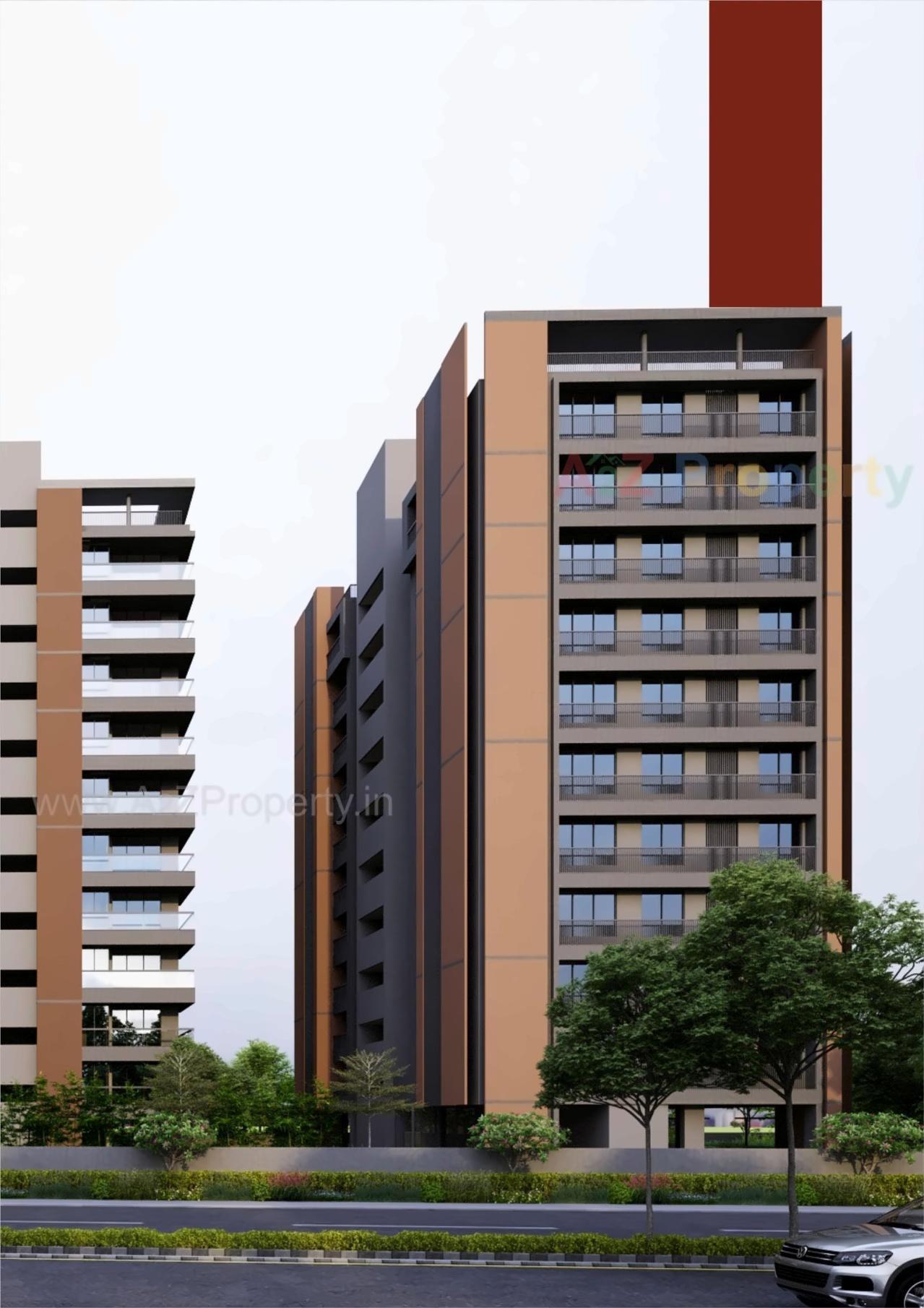 3D Elevation of real estate project Shikhar Pride located at Gandhinagar, Gandhinagar, Gujarat