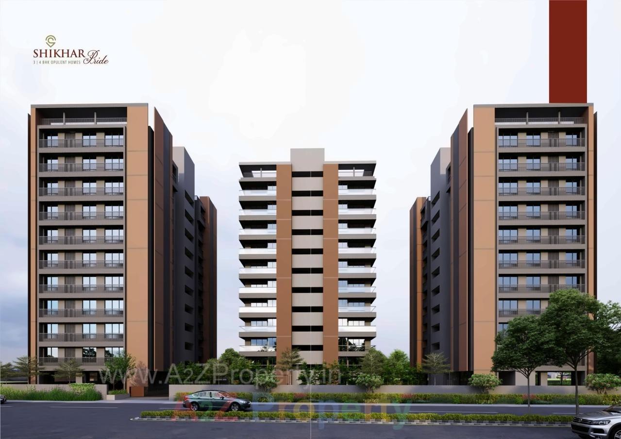 3D Elevation of real estate project Shikhar Pride located at Gandhinagar, Gandhinagar, Gujarat