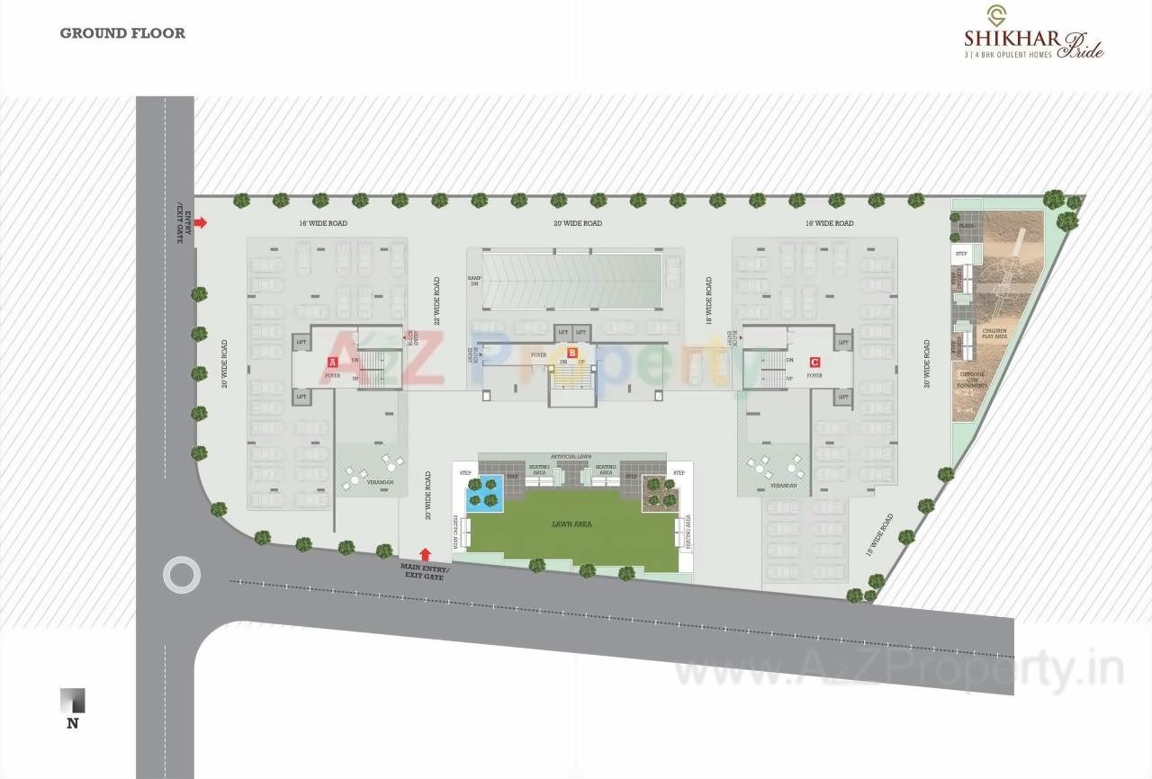 Layout of real estate project Shikhar Pride located at Gandhinagar, Gandhinagar, Gujarat