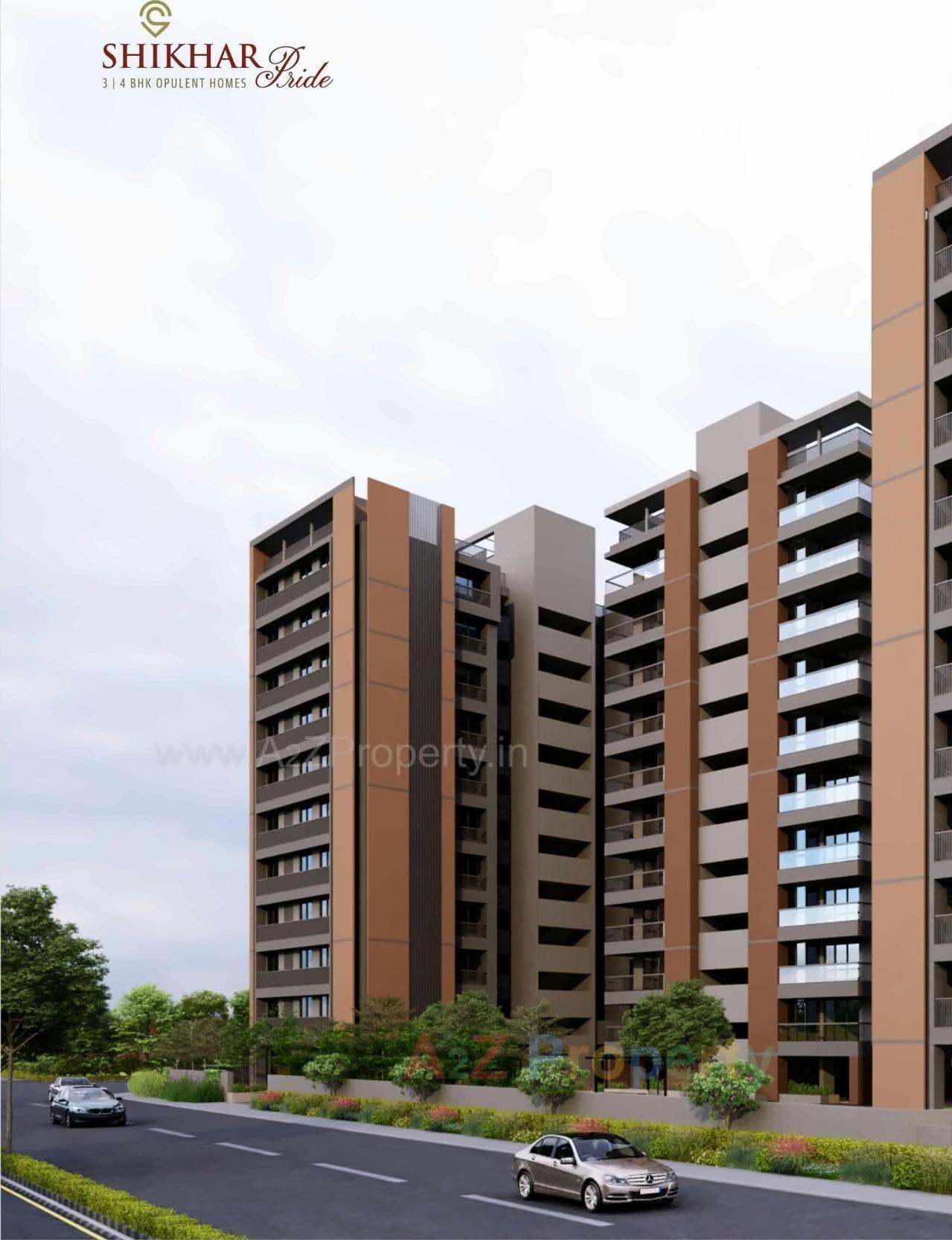 3D Elevation of real estate project Shikhar Pride located at Gandhinagar, Gandhinagar, Gujarat