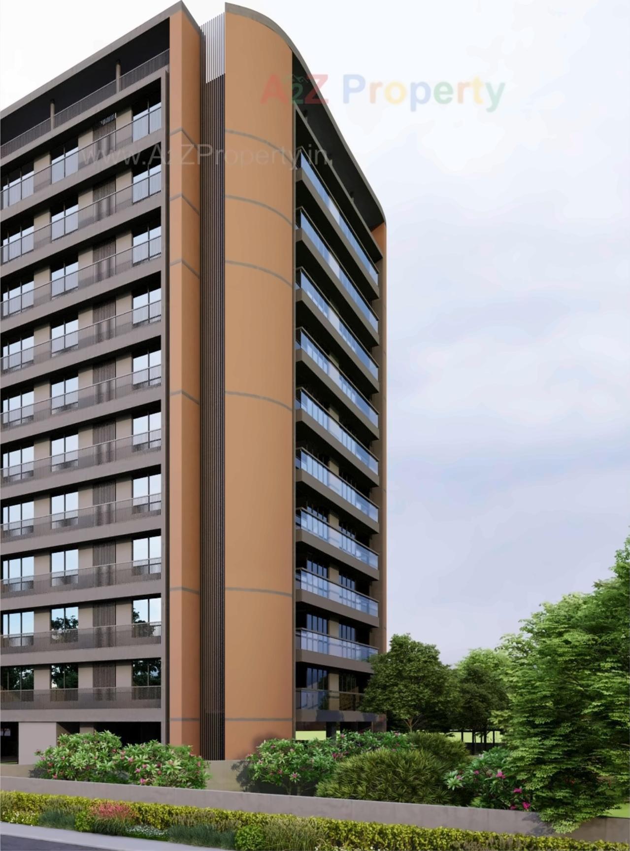 3D Elevation of real estate project Shikhar Pride located at Gandhinagar, Gandhinagar, Gujarat