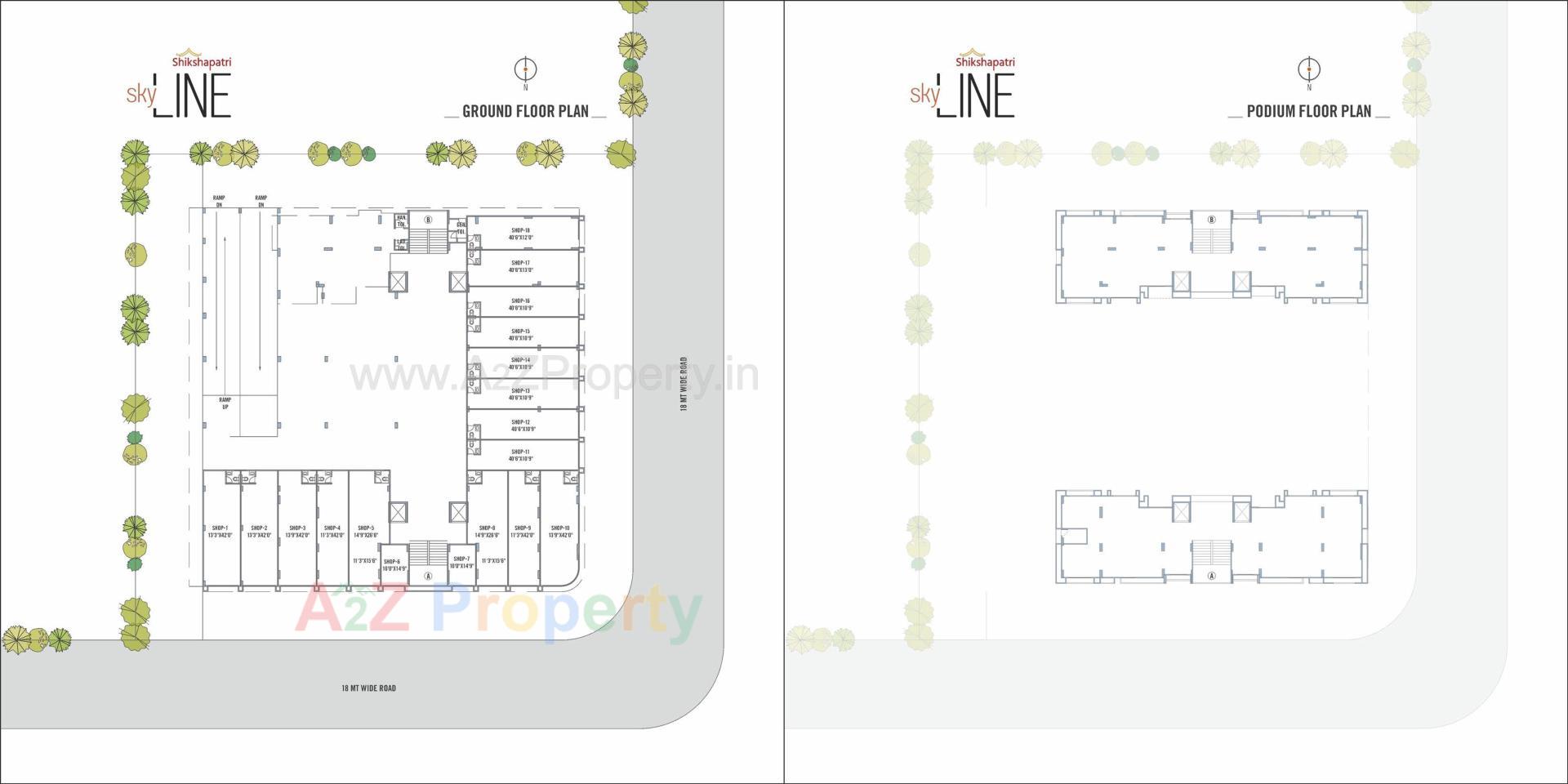 Layout of real estate project Shikshapatri Sky Line located at Sargasan, Gandhinagar, Gujarat