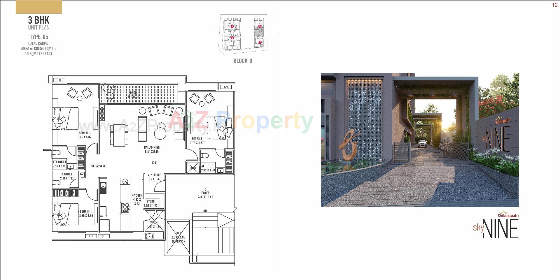 Layout of real estate project Shikshapatri Sky Nine located at Gandhinagar, Gandhinagar, Gujarat