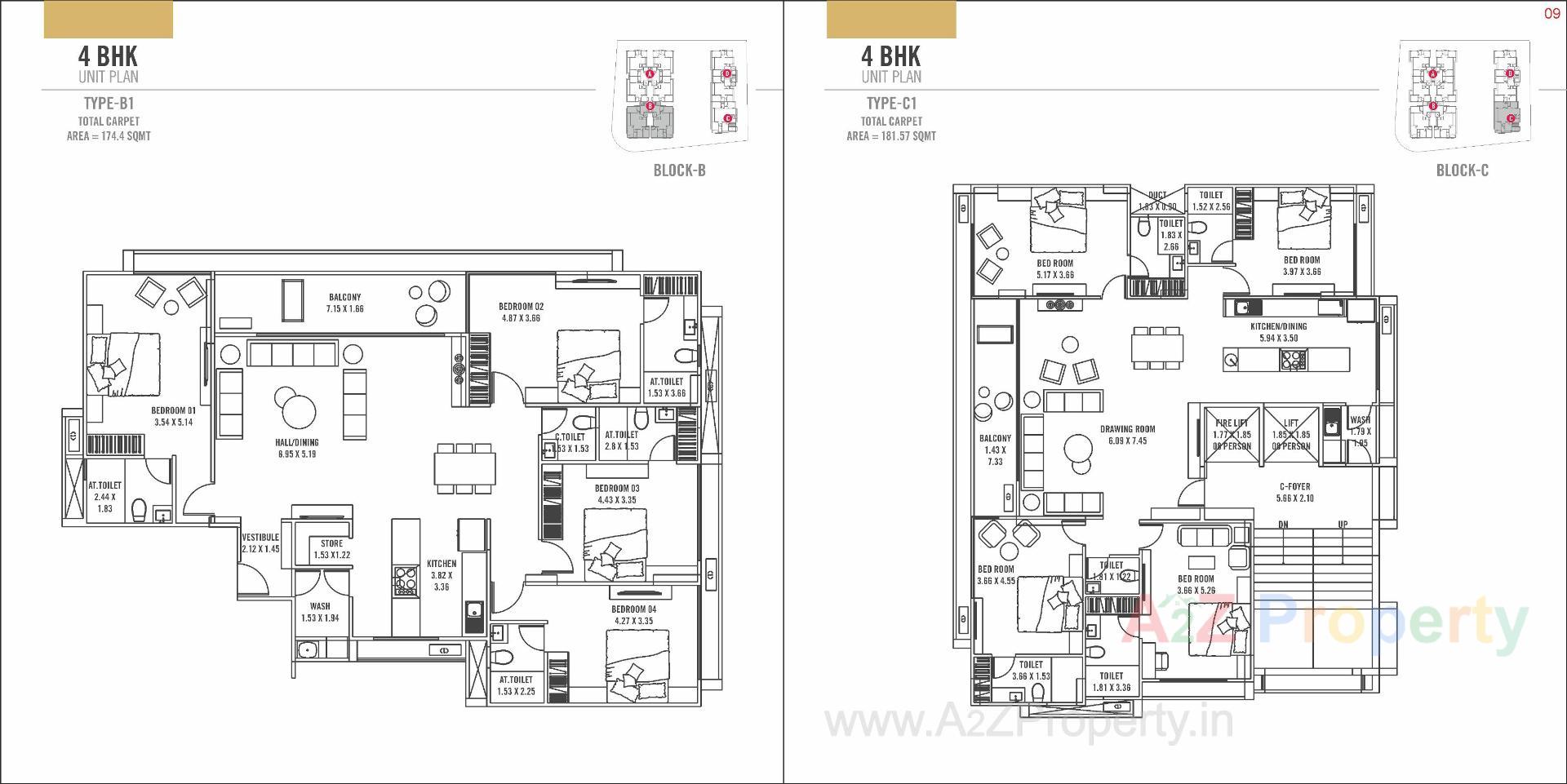 Layout of real estate project Shikshapatri Sky Nine located at Gandhinagar, Gandhinagar, Gujarat