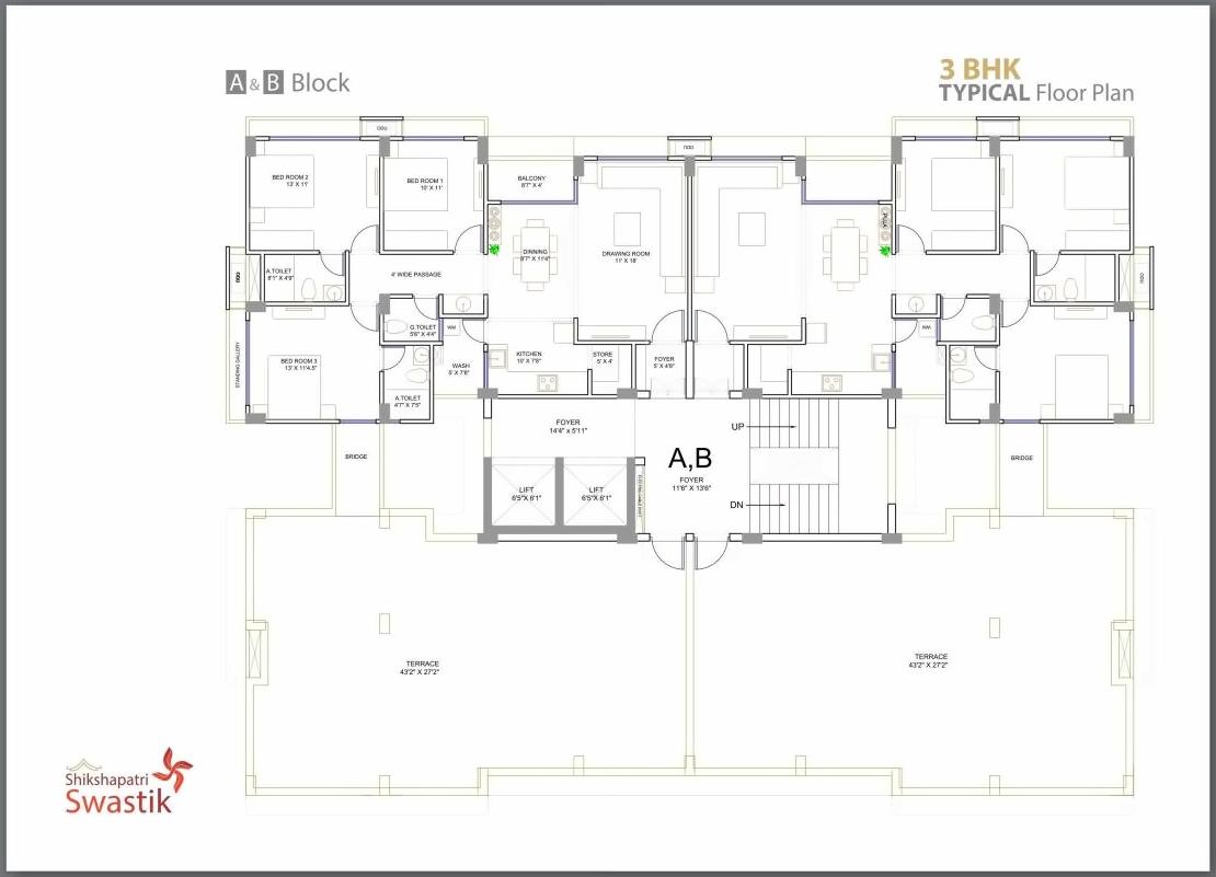 Layout of real estate project Shikshapatri Swastik located at Sargasan, Gandhinagar, Gujarat