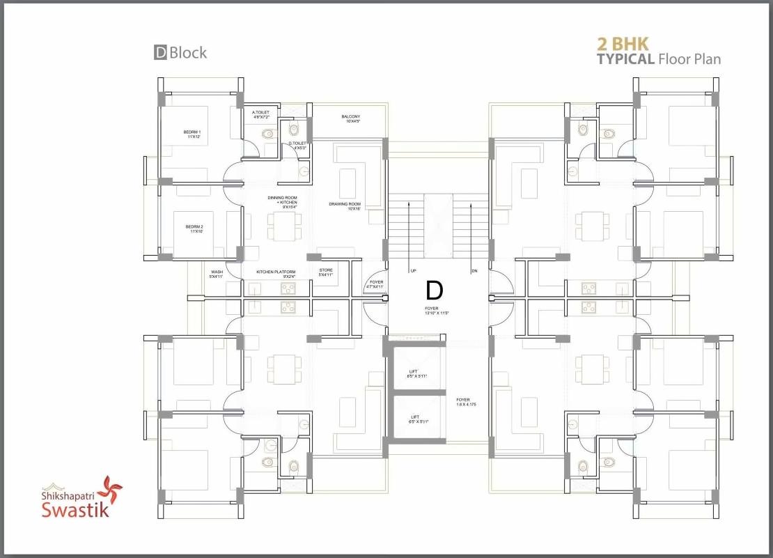 Layout of real estate project Shikshapatri Swastik located at Sargasan, Gandhinagar, Gujarat