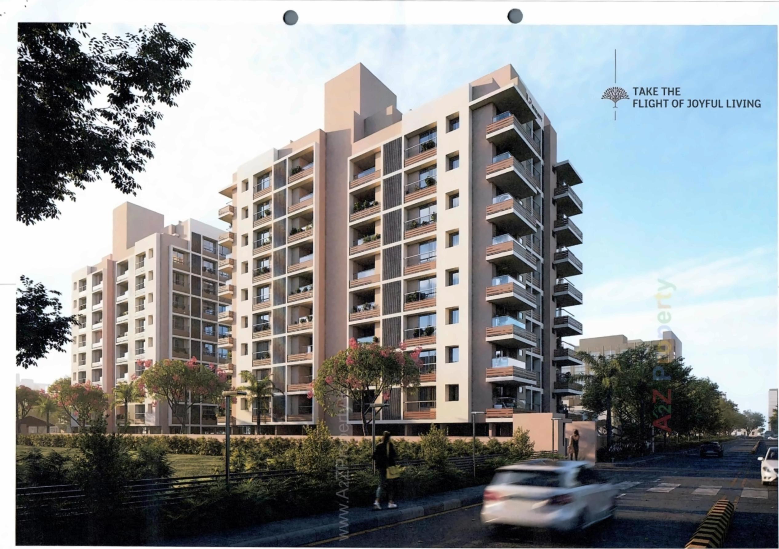 3D Elevation of real estate project Shilp Serenity located at Sargasan, Gandhinagar, Gujarat