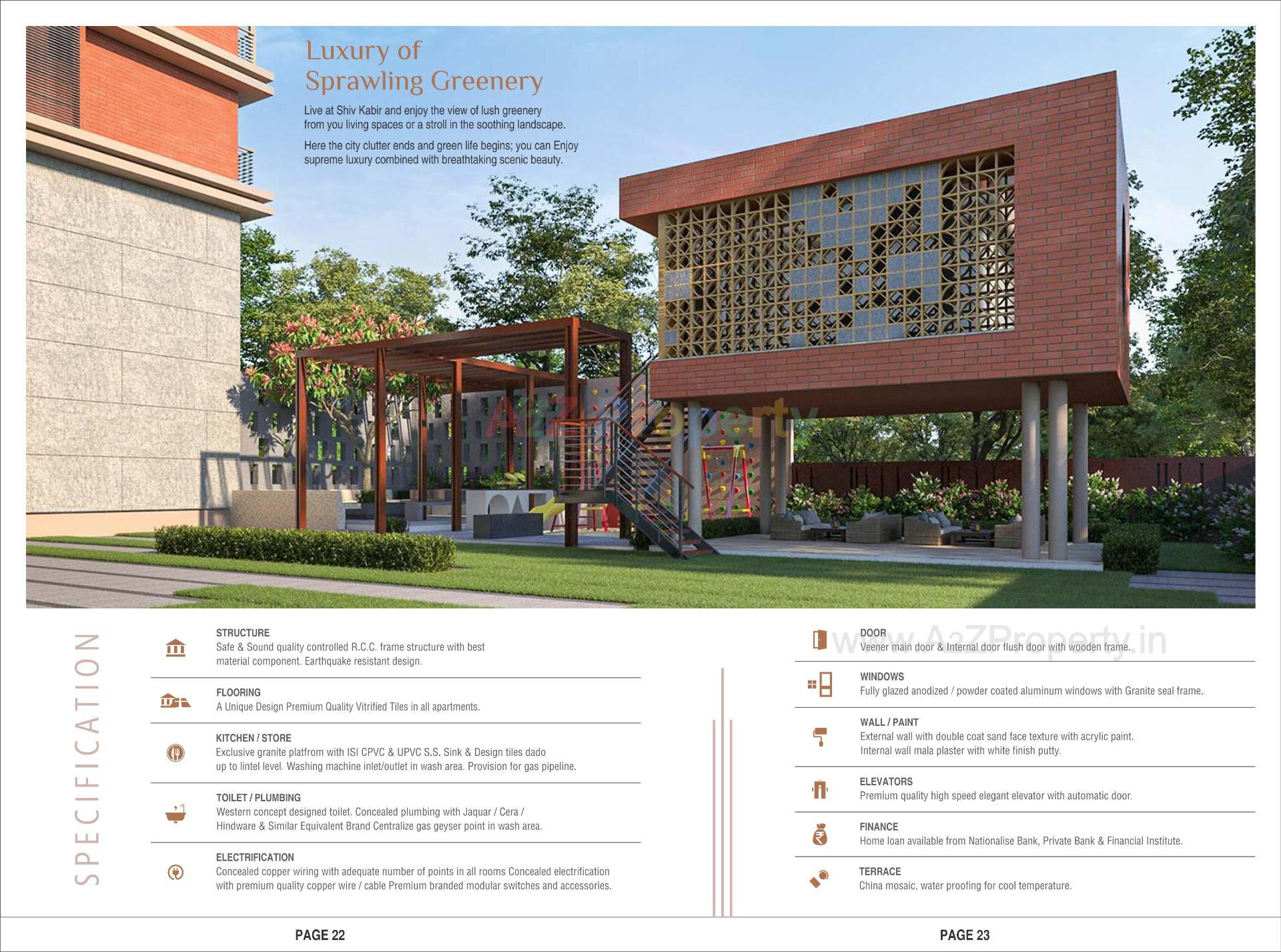 3D Elevation of real estate project Shiv Kabir Heights located at Kudasan, Gandhinagar, Gujarat