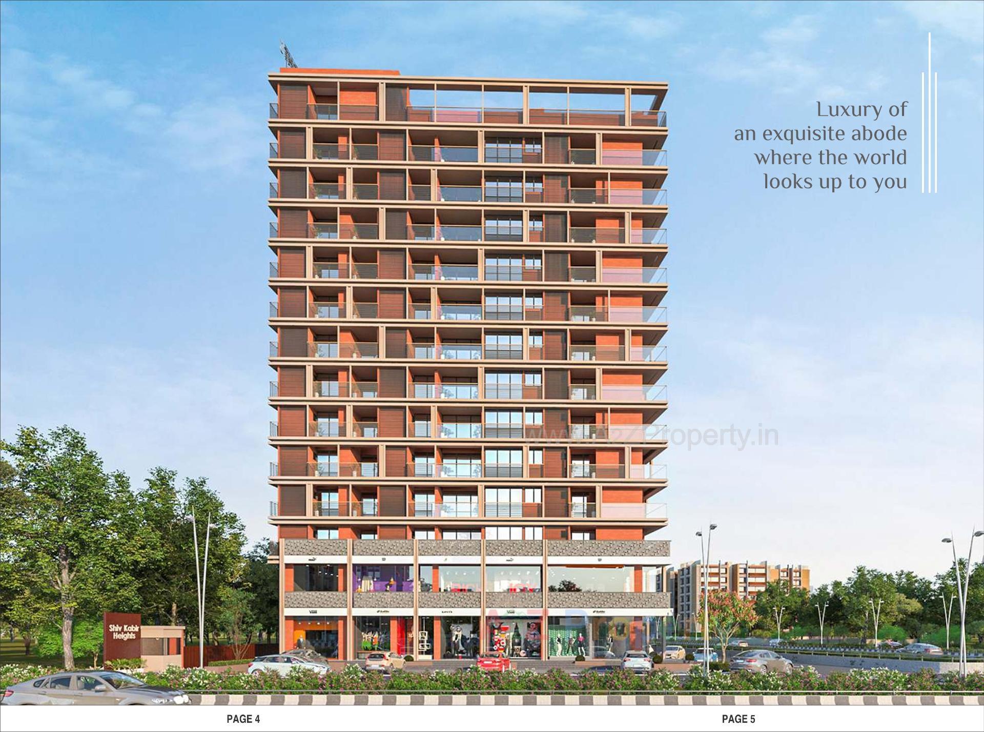3D Elevation of real estate project Shiv Kabir Heights located at Kudasan, Gandhinagar, Gujarat