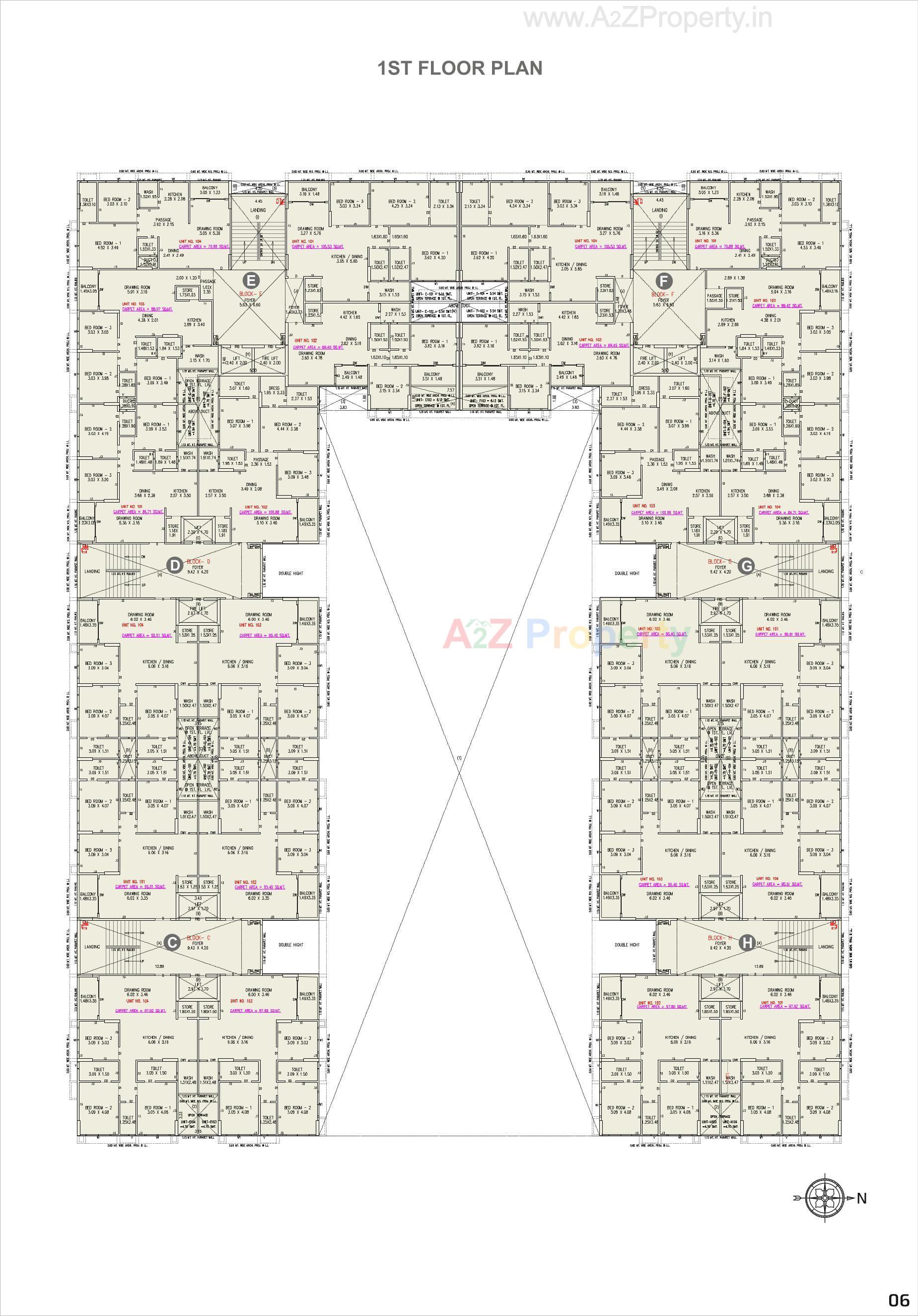 Layout of real estate project Shiv Orchid located at Adalaj, Gandhinagar, Gujarat