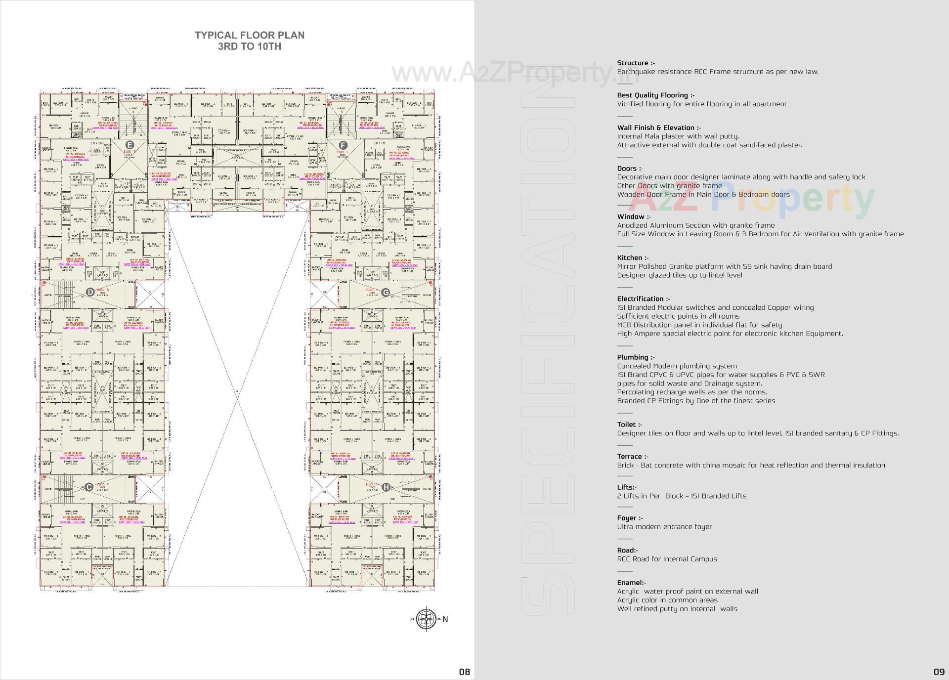 Layout of real estate project Shiv Orchid located at Adalaj, Gandhinagar, Gujarat