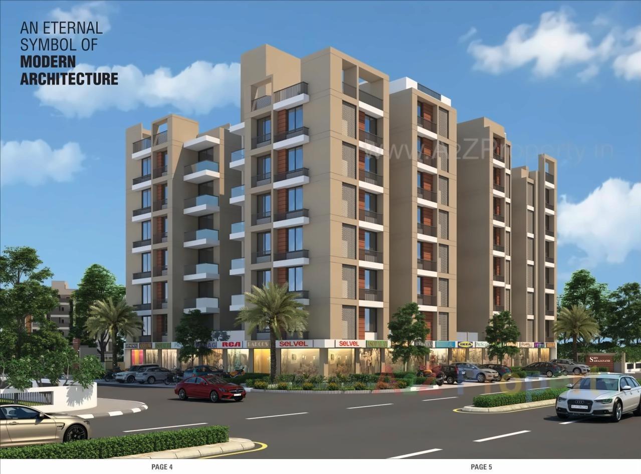 3D Elevation of real estate project Shiv Sahajanand located at Sargasan, Gandhinagar, Gujarat