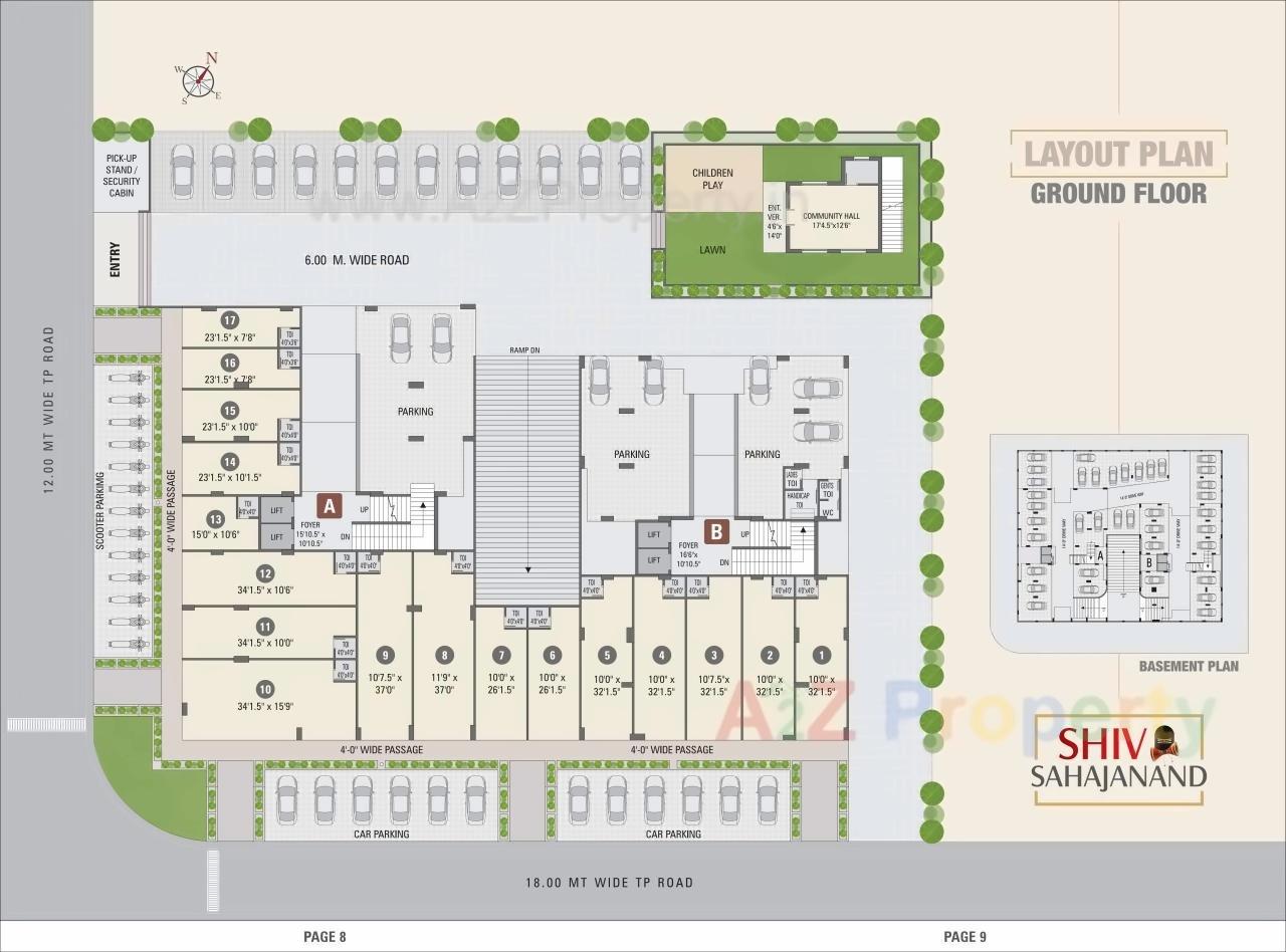 Layout of real estate project Shiv Sahajanand located at Sargasan, Gandhinagar, Gujarat