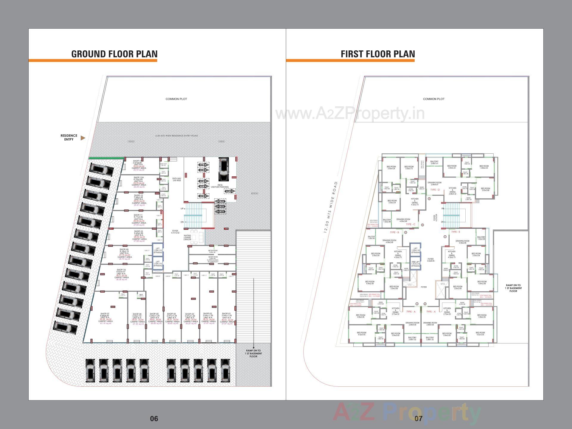 Layout of real estate project Shivaay Satva located at Zundal, Gandhinagar, Gujarat
