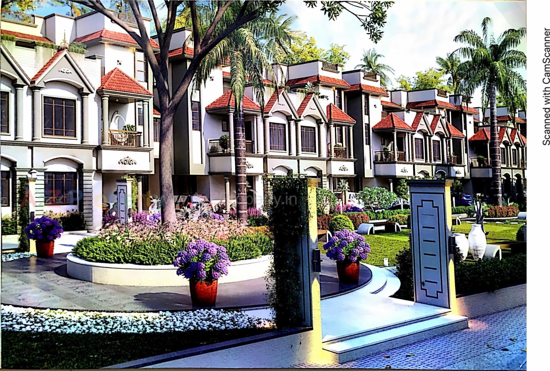 3D Elevation of real estate project Shivalay Bunglows located at Dahegam, Gandhinagar, Gujarat