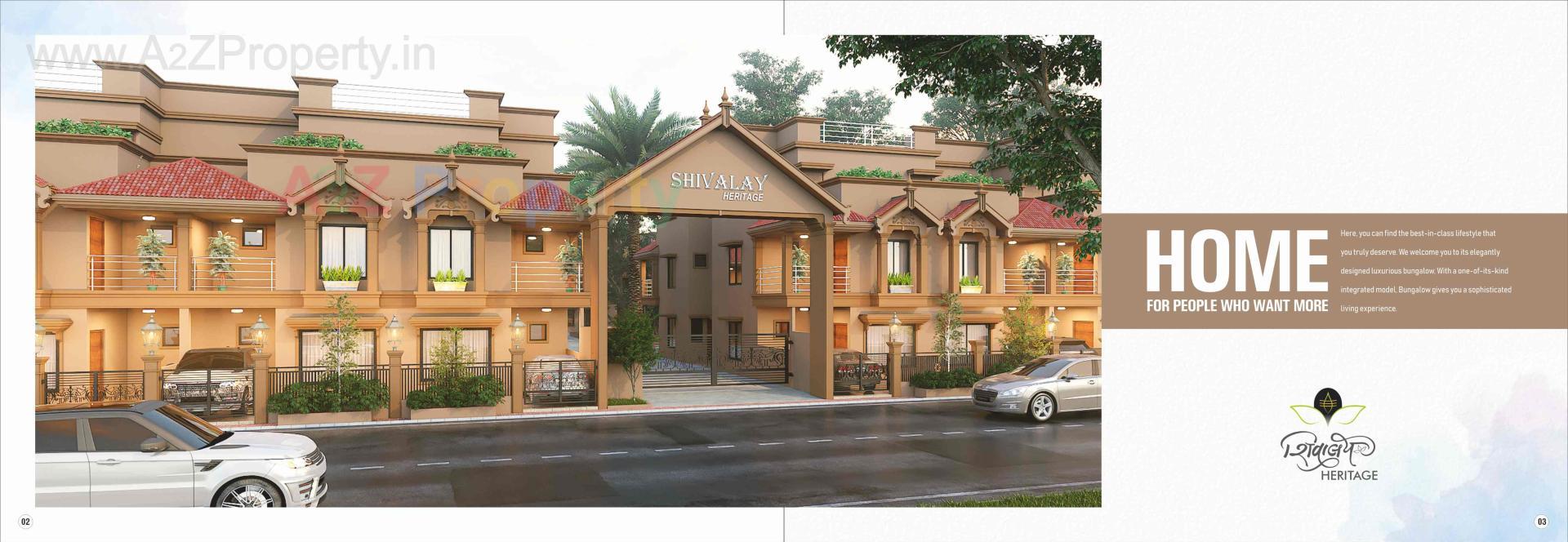 3D Elevation of real estate project Shivalay Haritage located at Dahegam, Gandhinagar, Gujarat