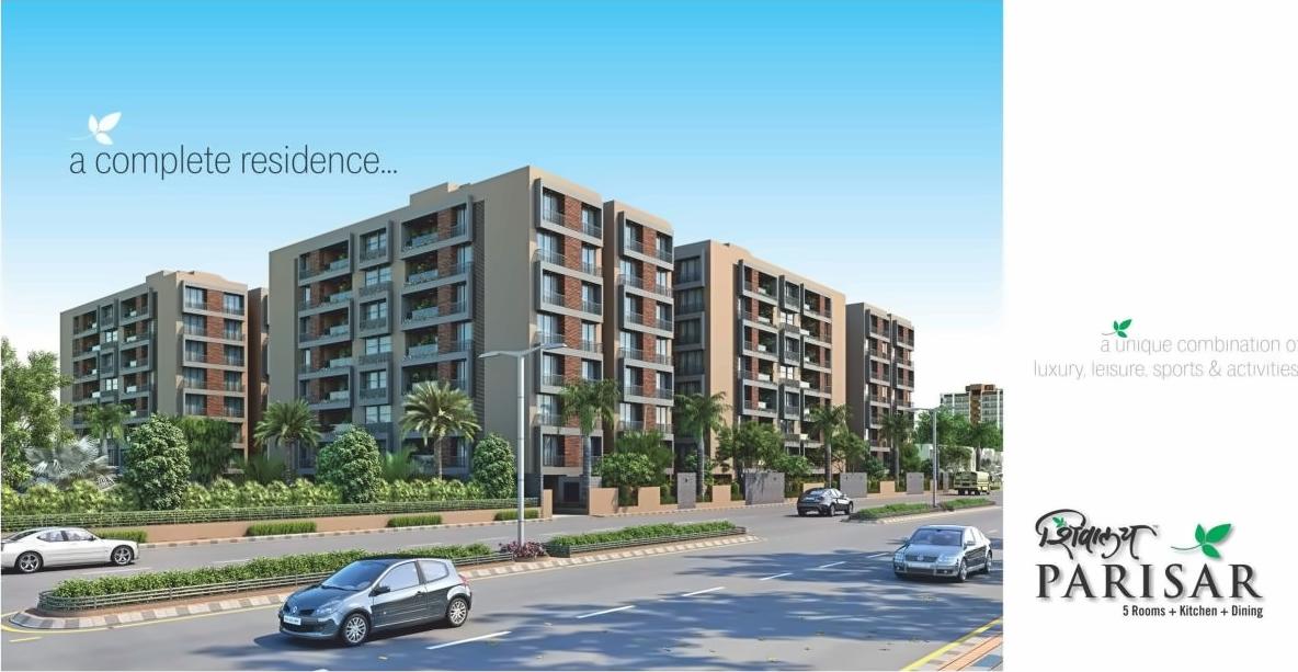3D Elevation of real estate project Shivalay Parisar located at Kudasan, Gandhinagar, Gujarat
